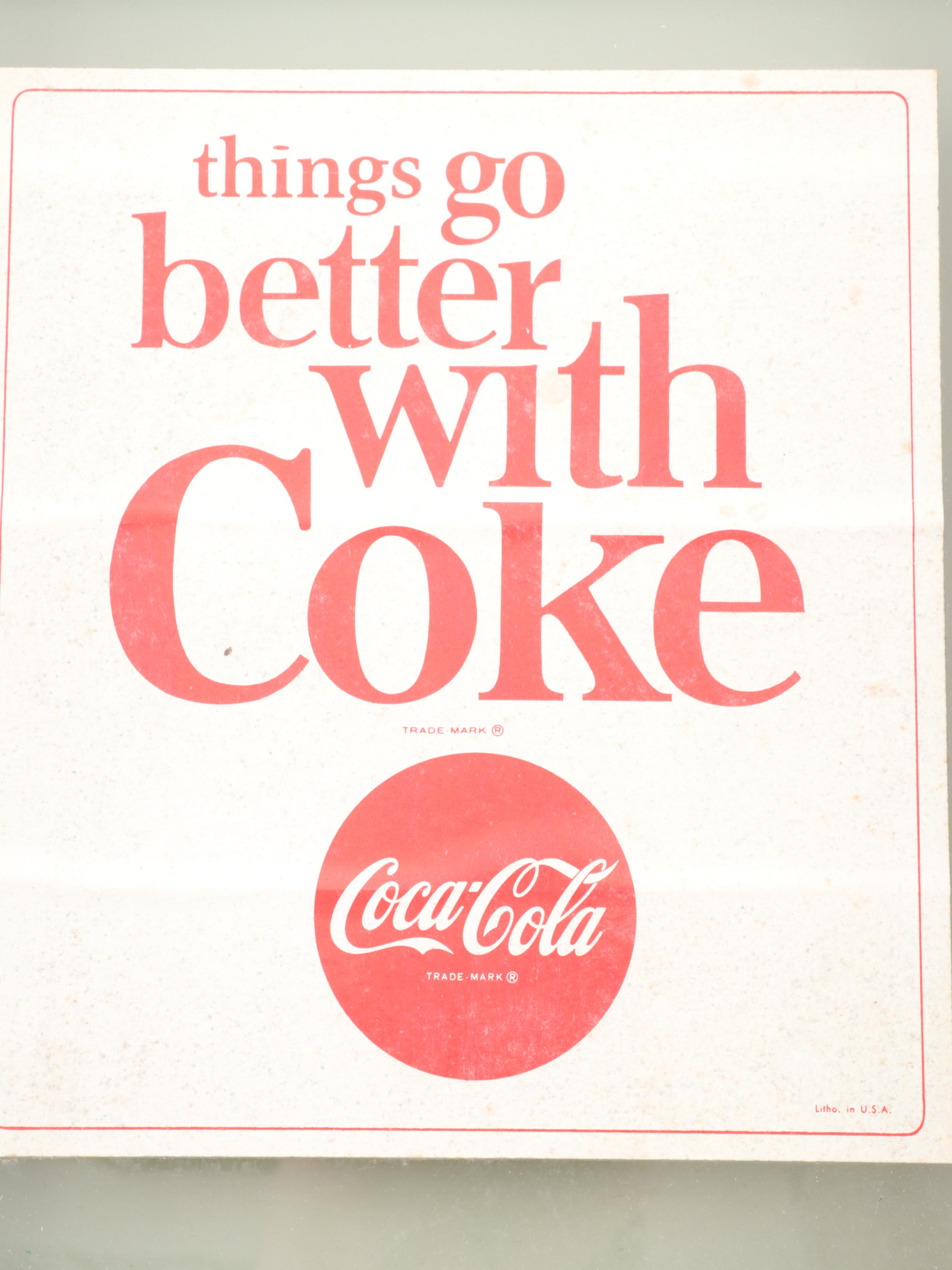 Formed Products Co. Illuminated Shadow Box Framed Coca-Cola Sticker