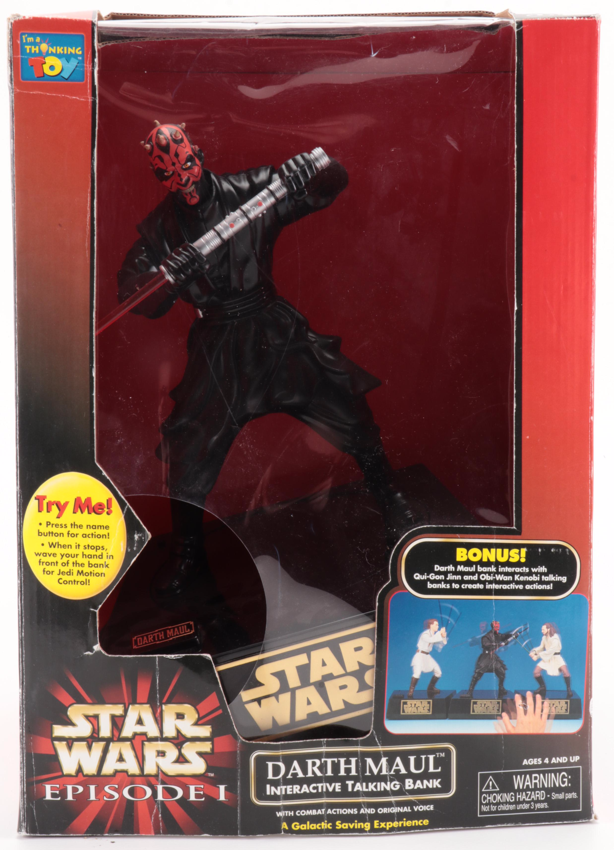 Qui-Gon Jinn, Obi-Wan Kenobi, and Darth Maul Interactive Talking Banks