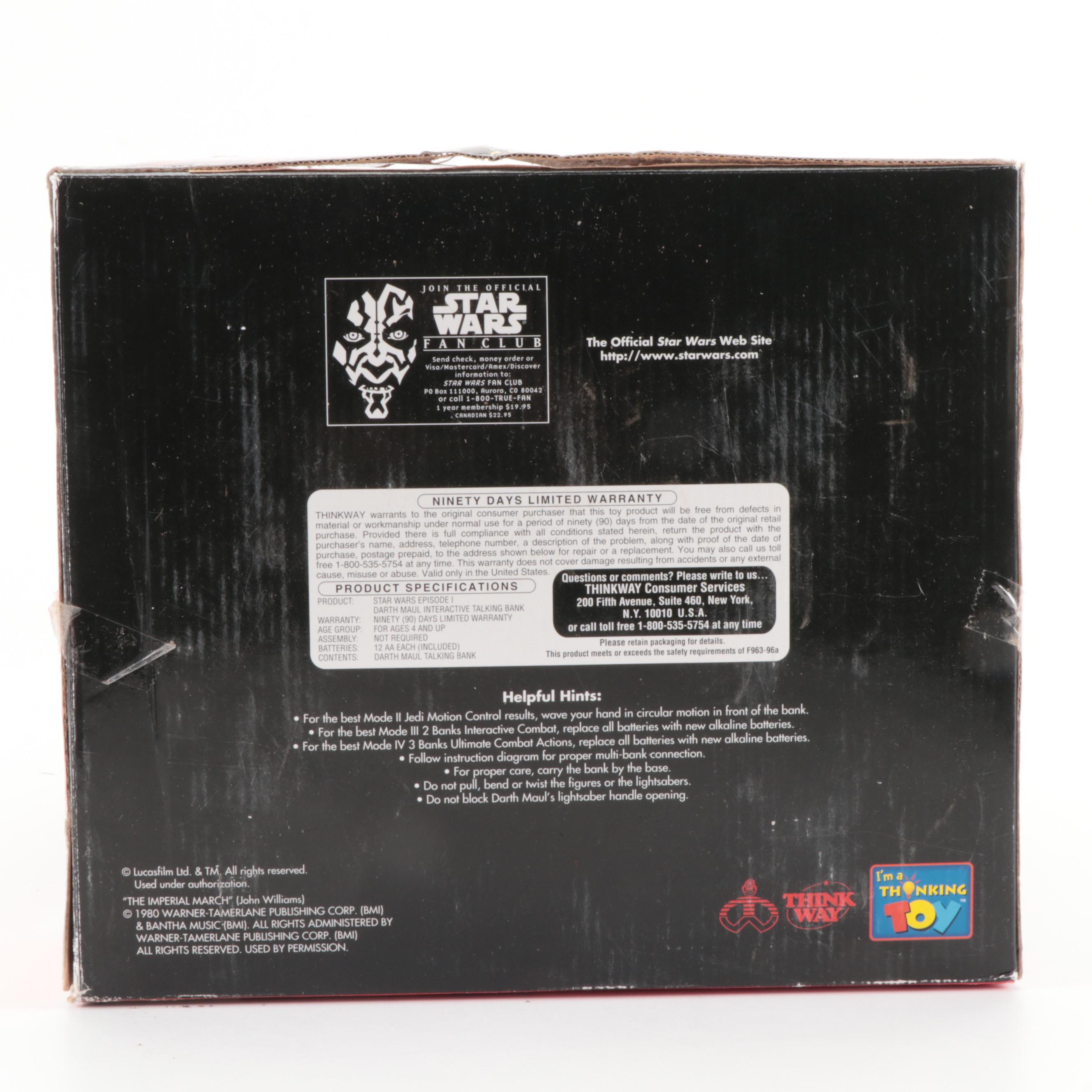 Qui-Gon Jinn, Obi-Wan Kenobi, and Darth Maul Interactive Talking Banks