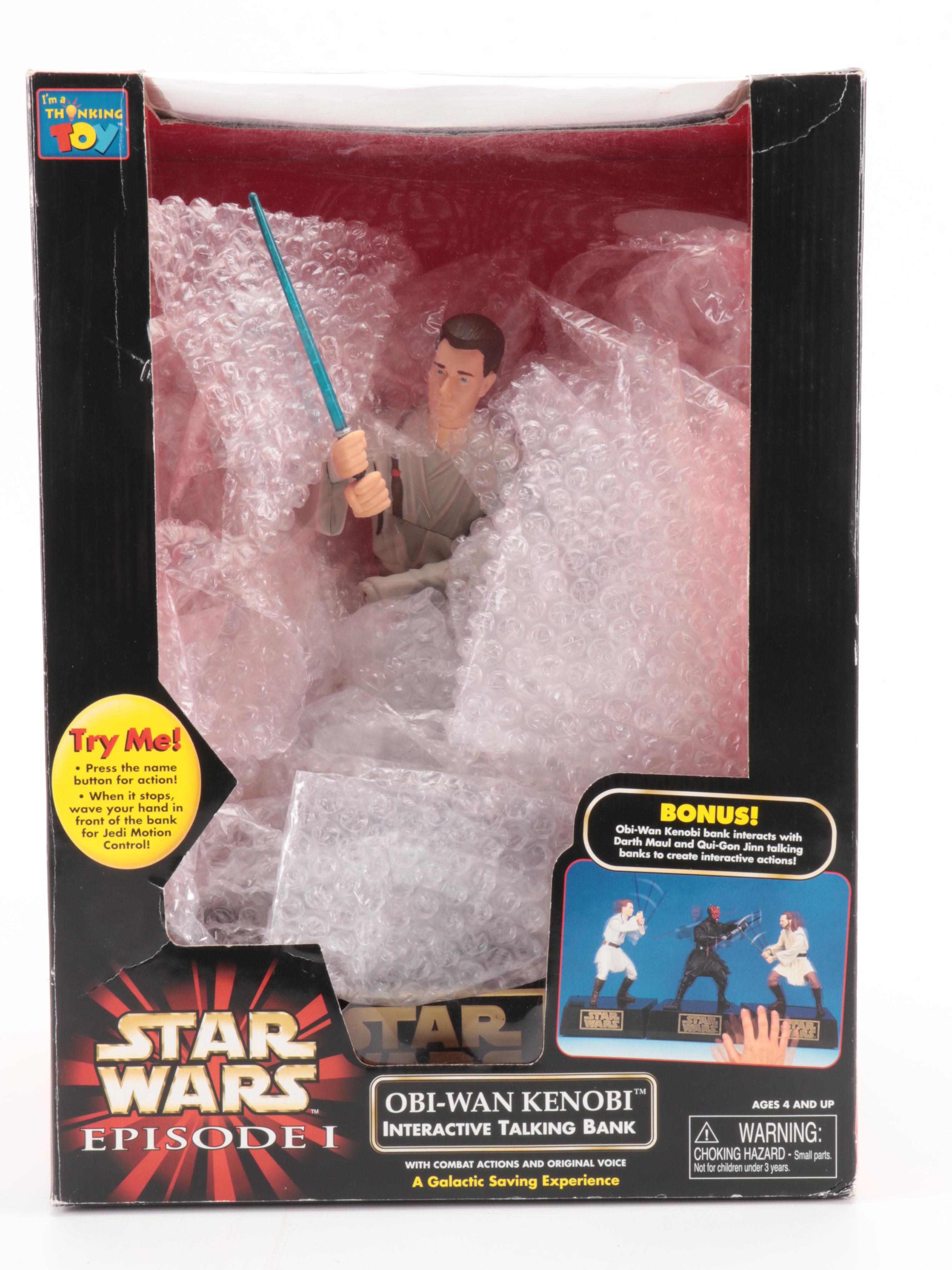 Qui-Gon Jinn, Obi-Wan Kenobi, and Darth Maul Interactive Talking Banks