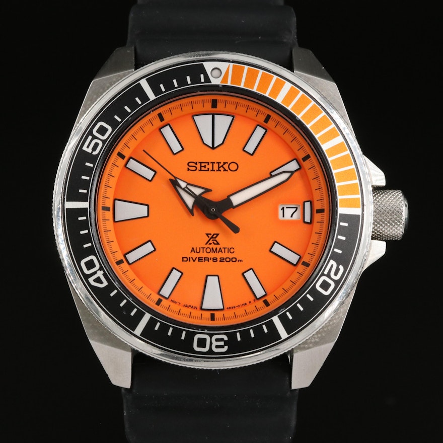 Seiko "Orange Samurai" Auto Diver Wristwatch