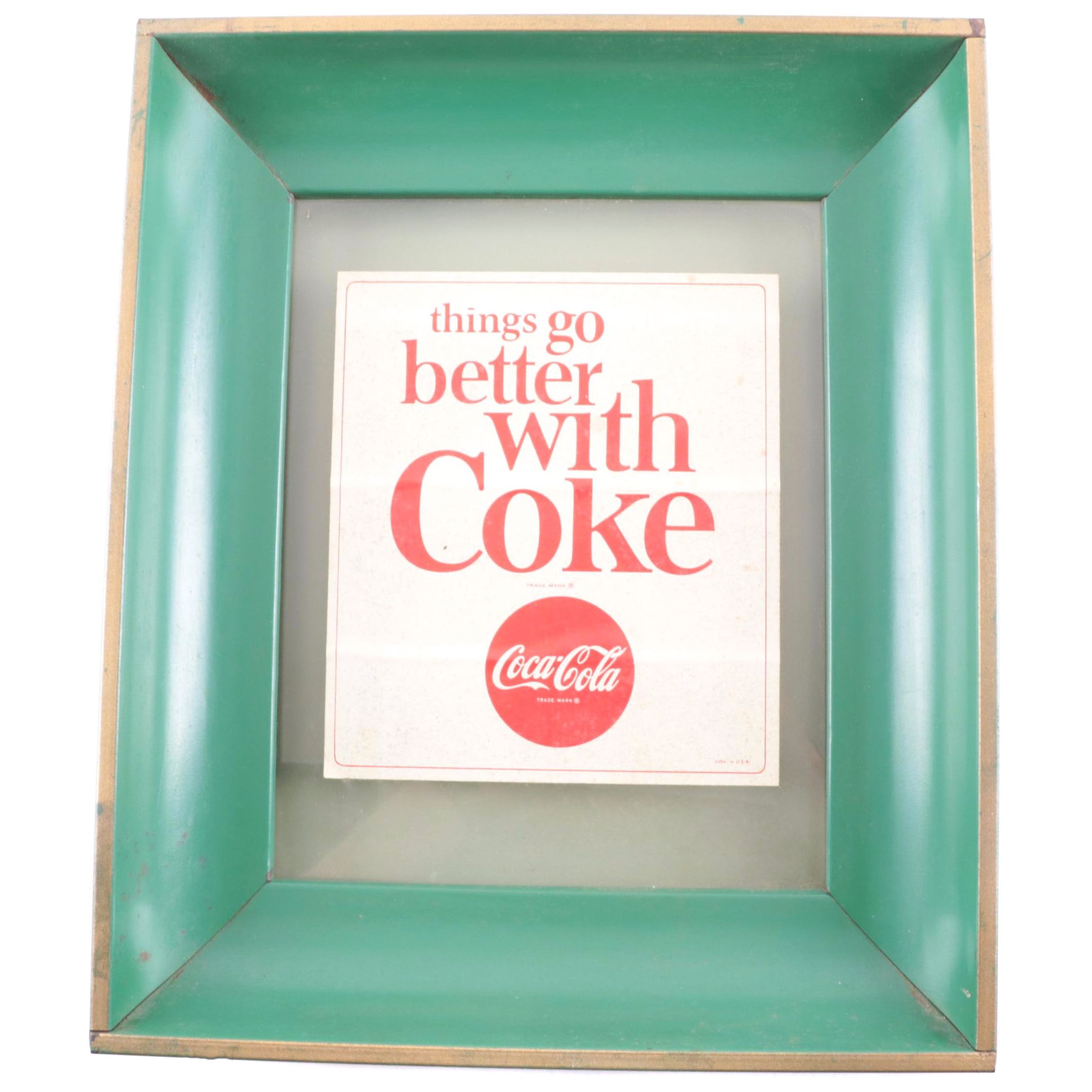 Formed Products Co. Illuminated Shadow Box Framed Coca-Cola Sticker
