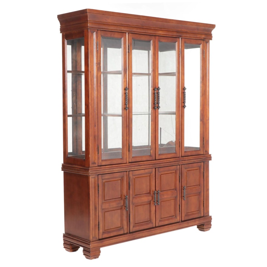 Mirrored-Back China Cabinet, Late 20th Century