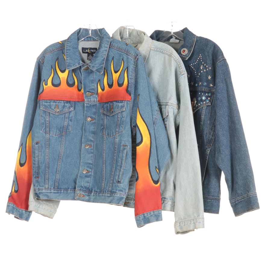 Levi Strauss & Co. Denim Jacket with Hand-Painted and Embellished Denim Jackets