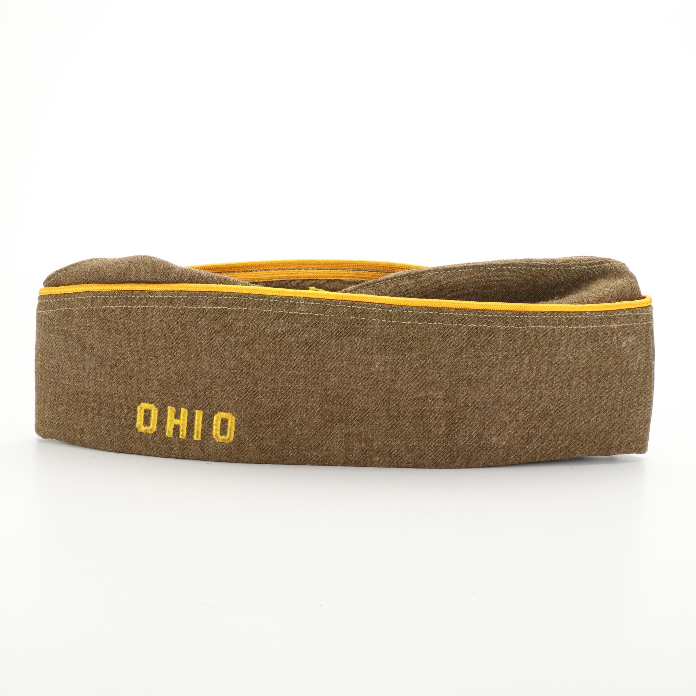 WWII Era U.S. Army Wool Eisenhower Jacket, Trench Coat, Garrison Cap, and Boots