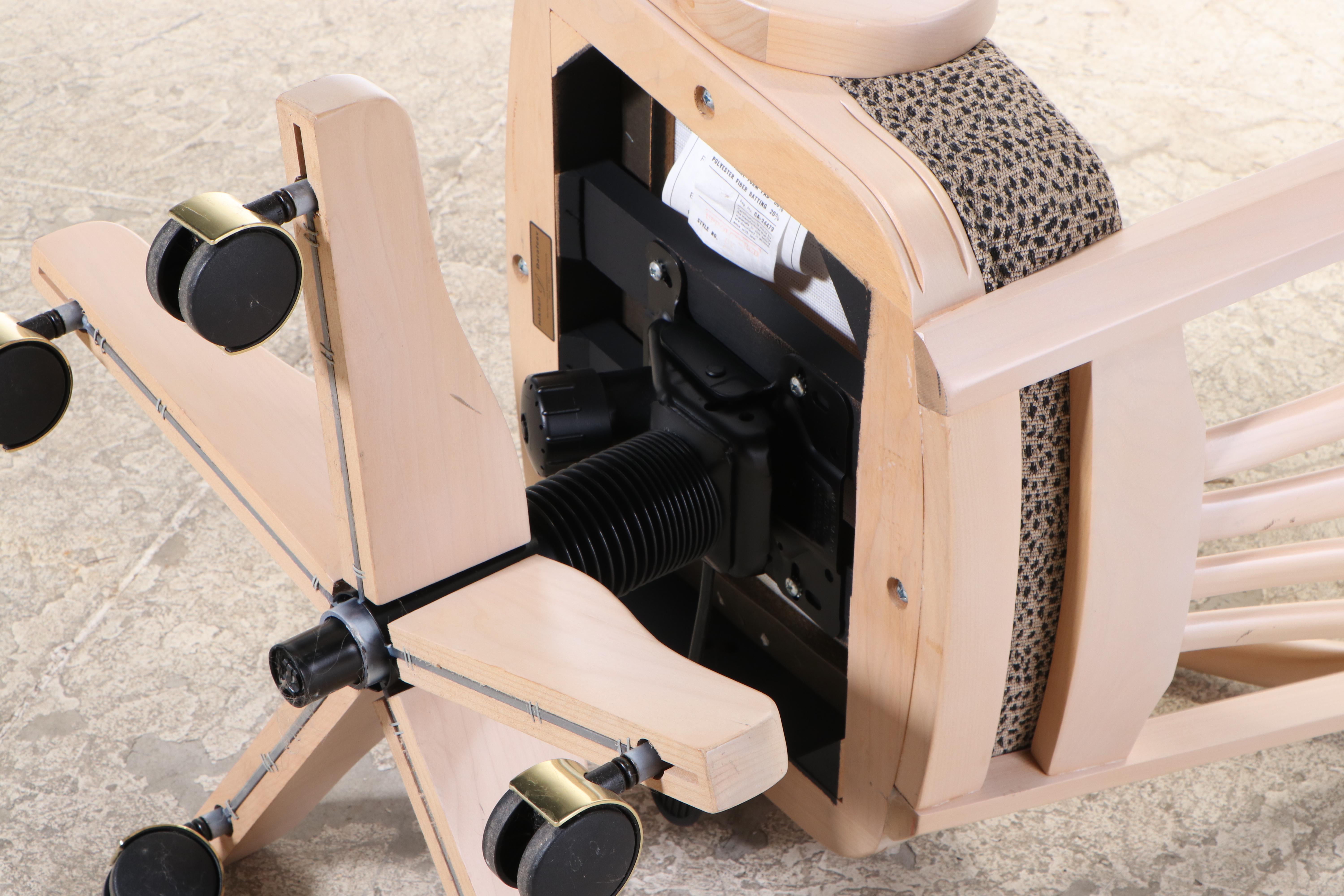 Mikhail Darafeev Beech Poker and Bumper Pool Table and Four Adjustable Chairs