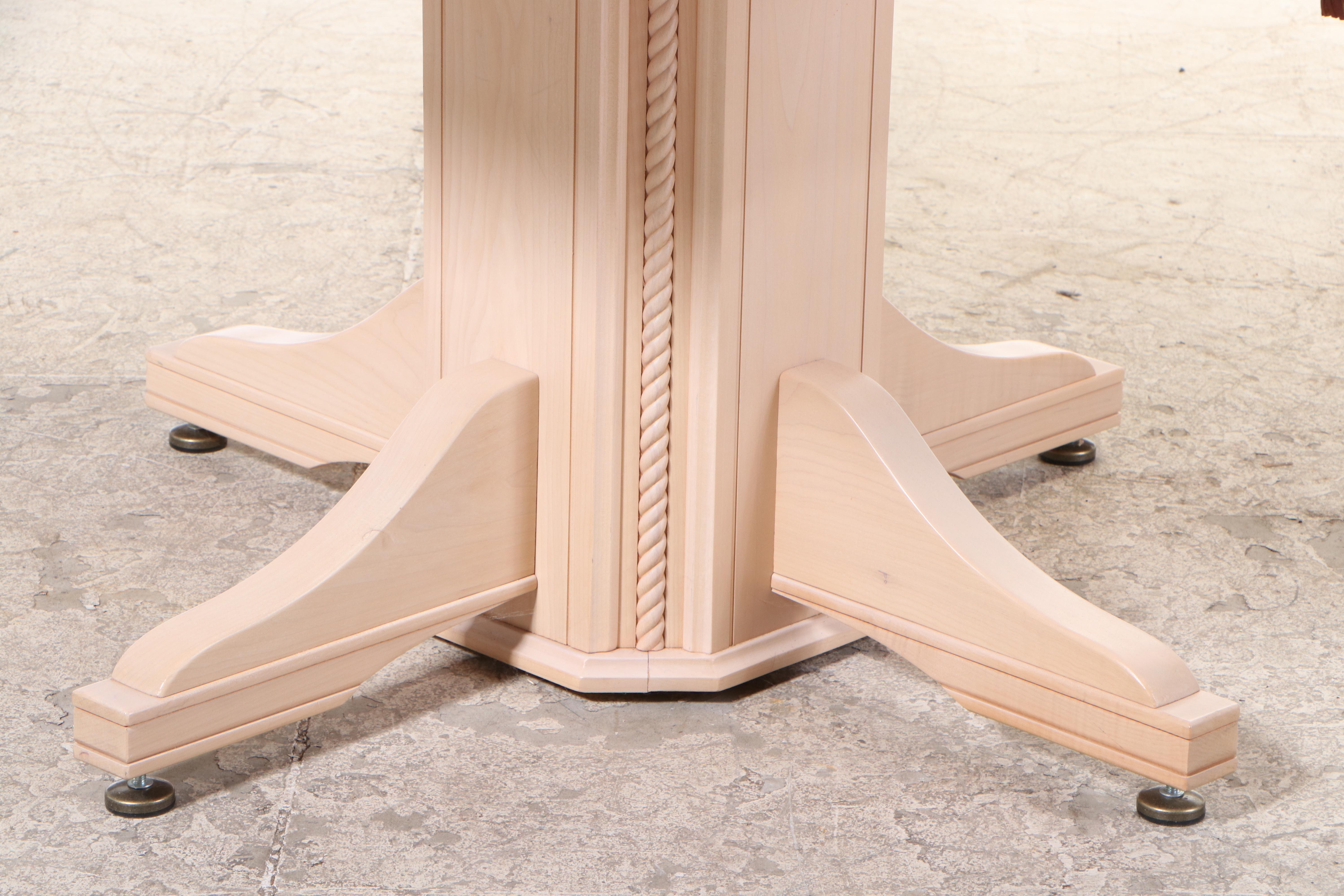 Mikhail Darafeev Beech Poker and Bumper Pool Table and Four Adjustable Chairs