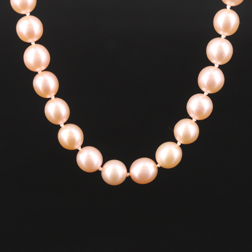 Pearl Necklace with 14K Clasp