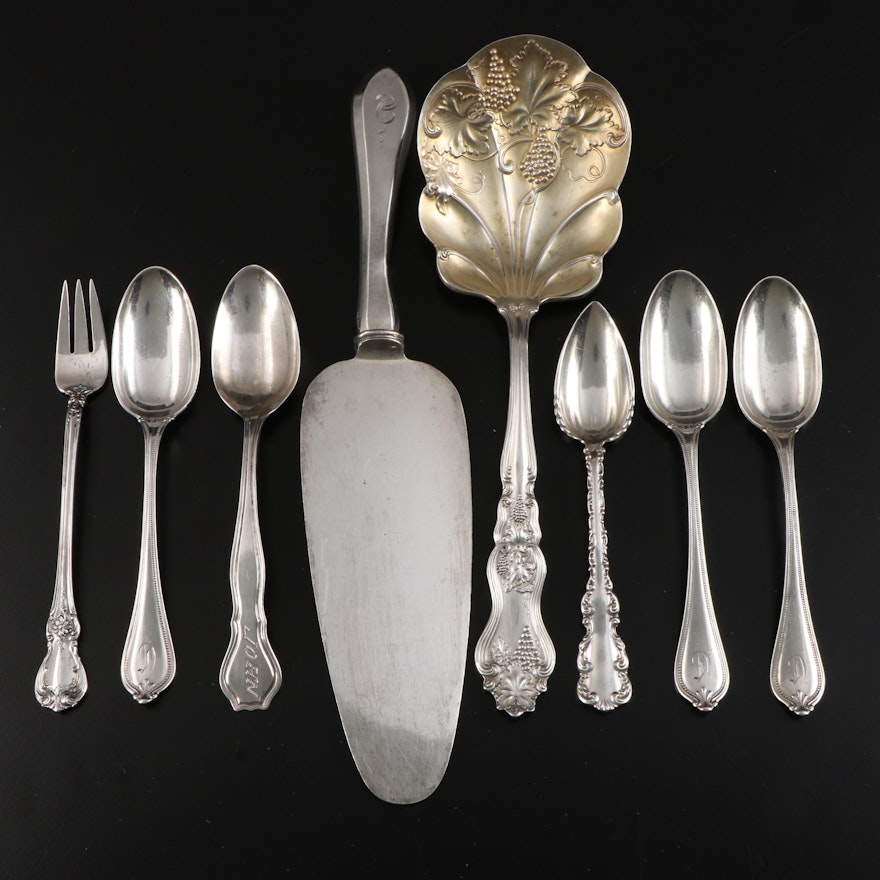 R. Wallace & Sons, Towle and Other Sterling Silver Spoons and Utensils