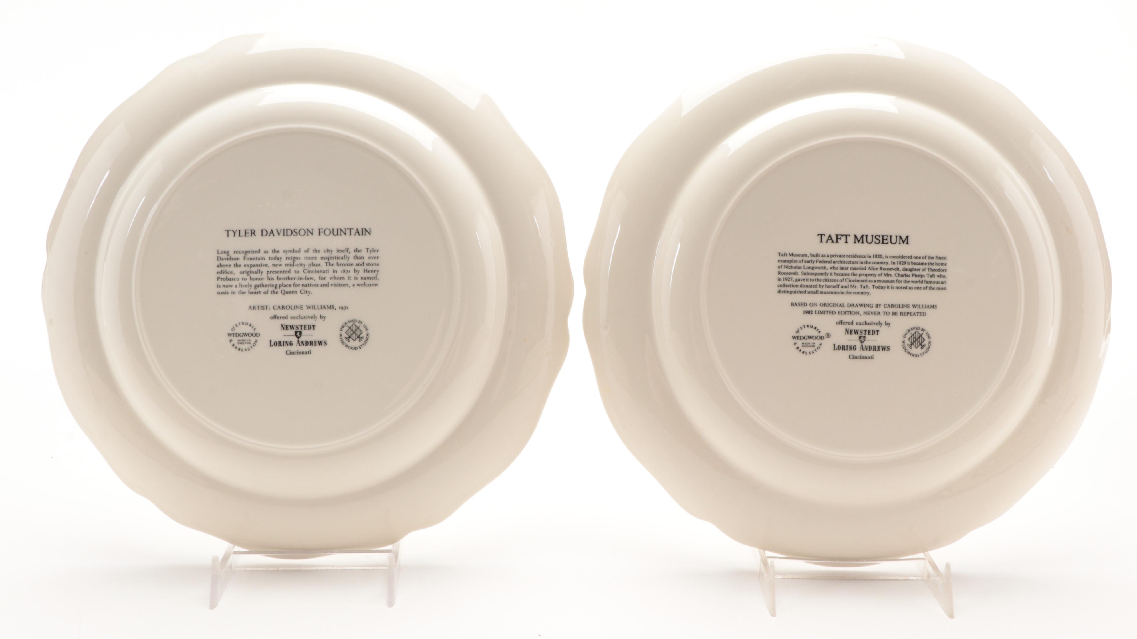 Caroline Williams for Wedgwood of Etruria Cincinnati Landmarks Collector Plates