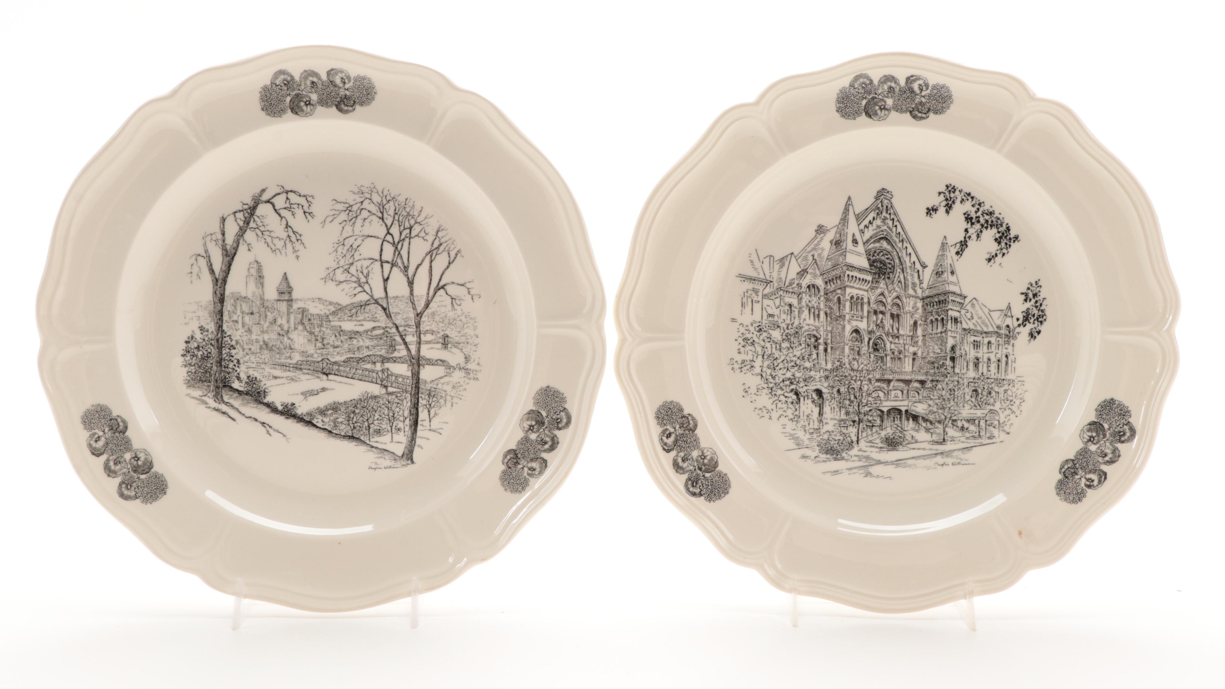 Caroline Williams for Wedgwood of Etruria Cincinnati Landmarks Collector Plates