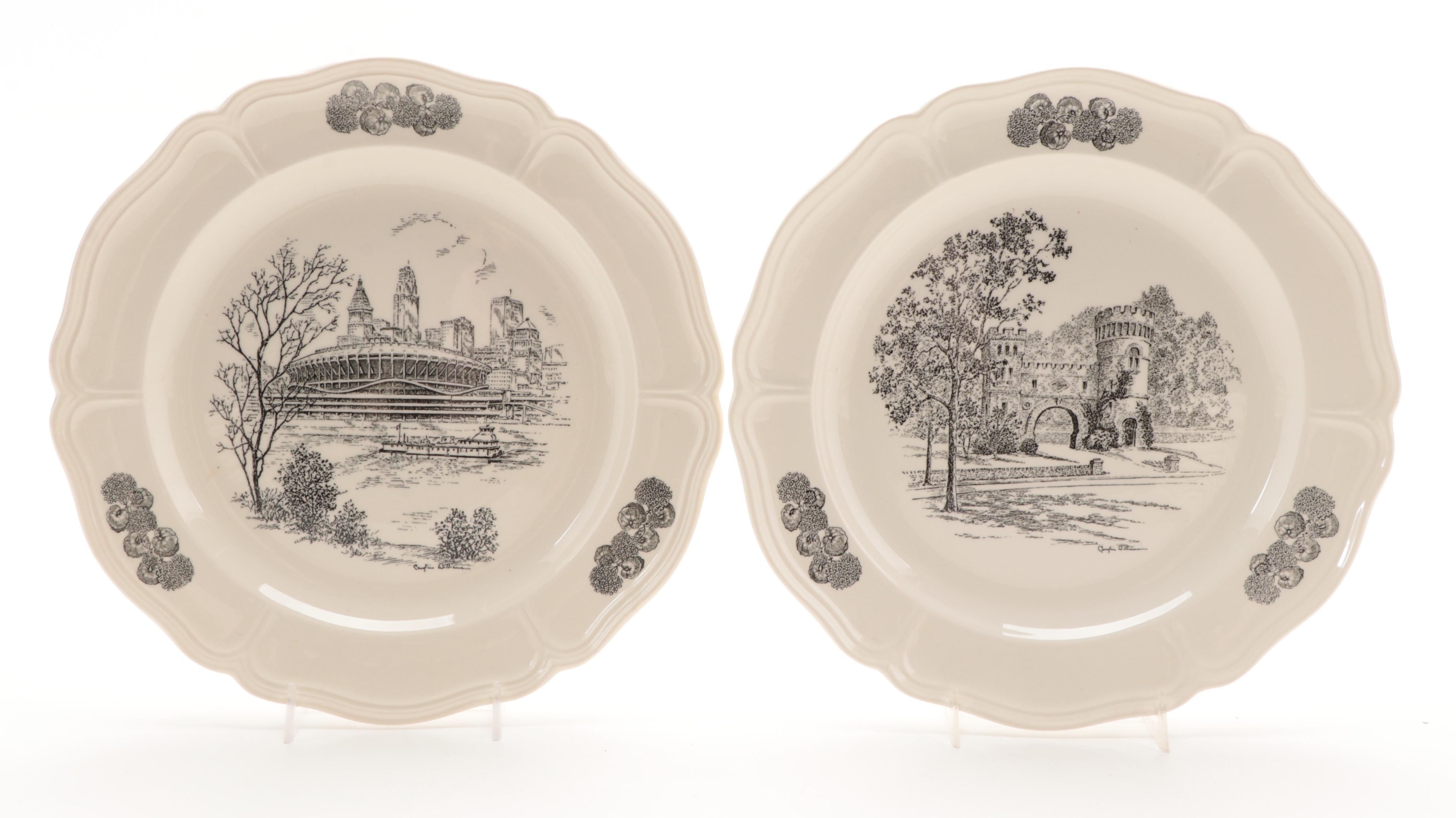 Caroline Williams for Wedgwood of Etruria Cincinnati Landmarks Collector Plates