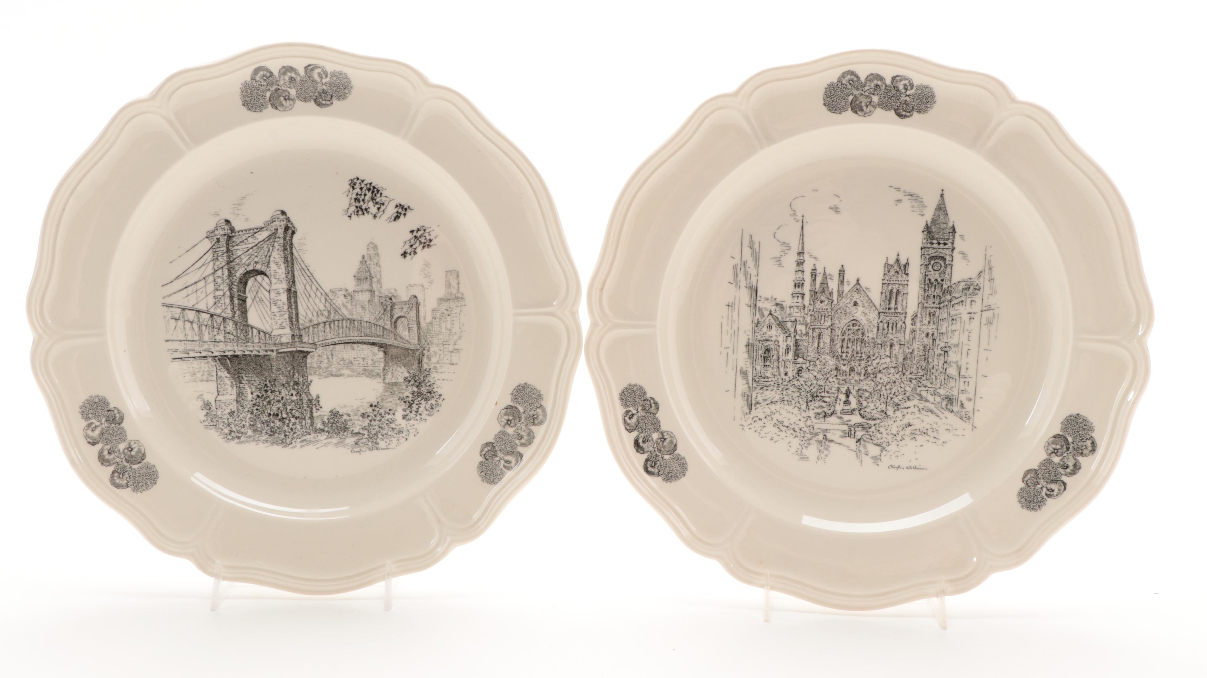Caroline Williams for Wedgwood of Etruria Cincinnati Landmarks Collector Plates