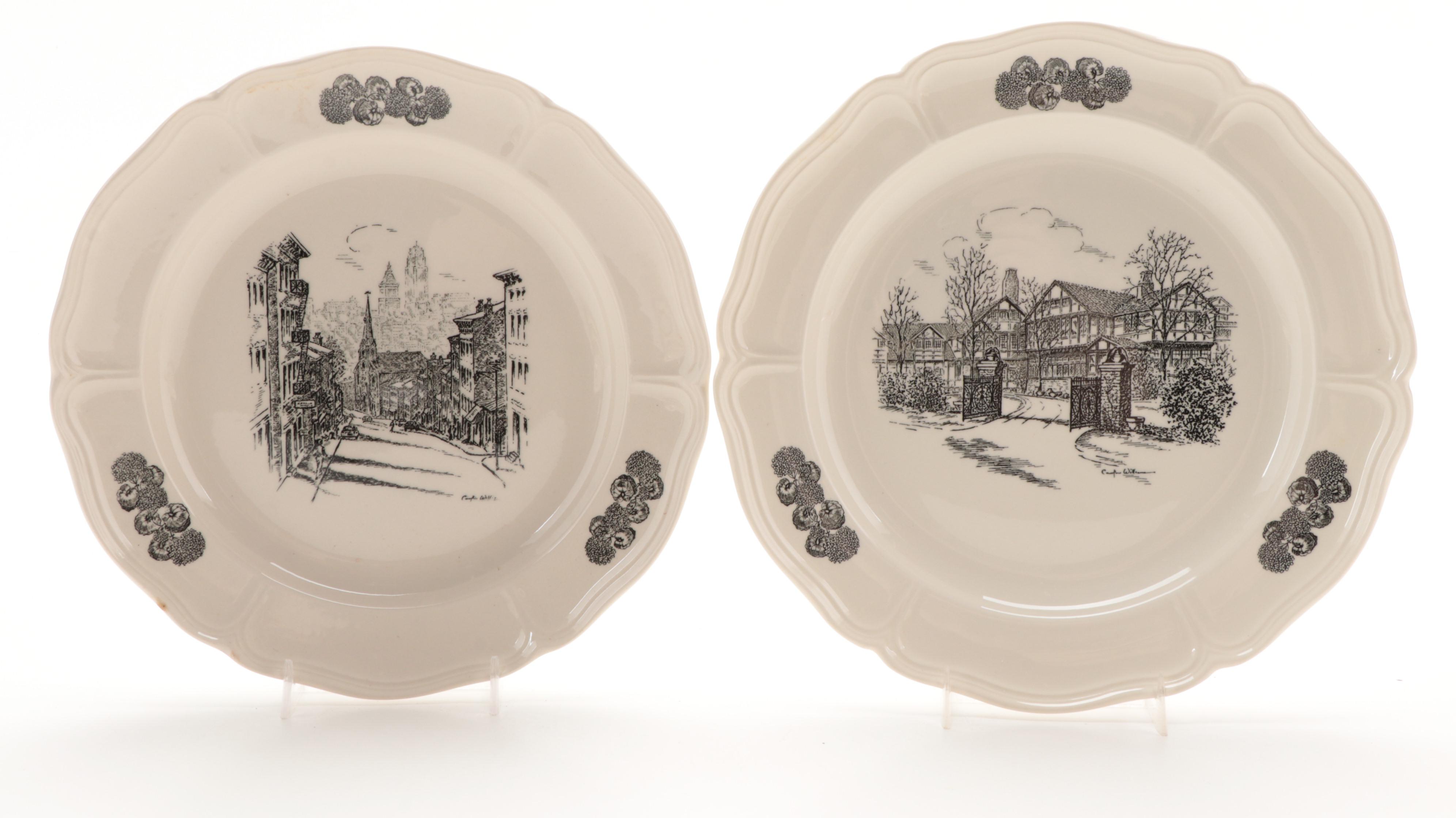 Caroline Williams for Wedgwood of Etruria Cincinnati Landmarks Collector Plates