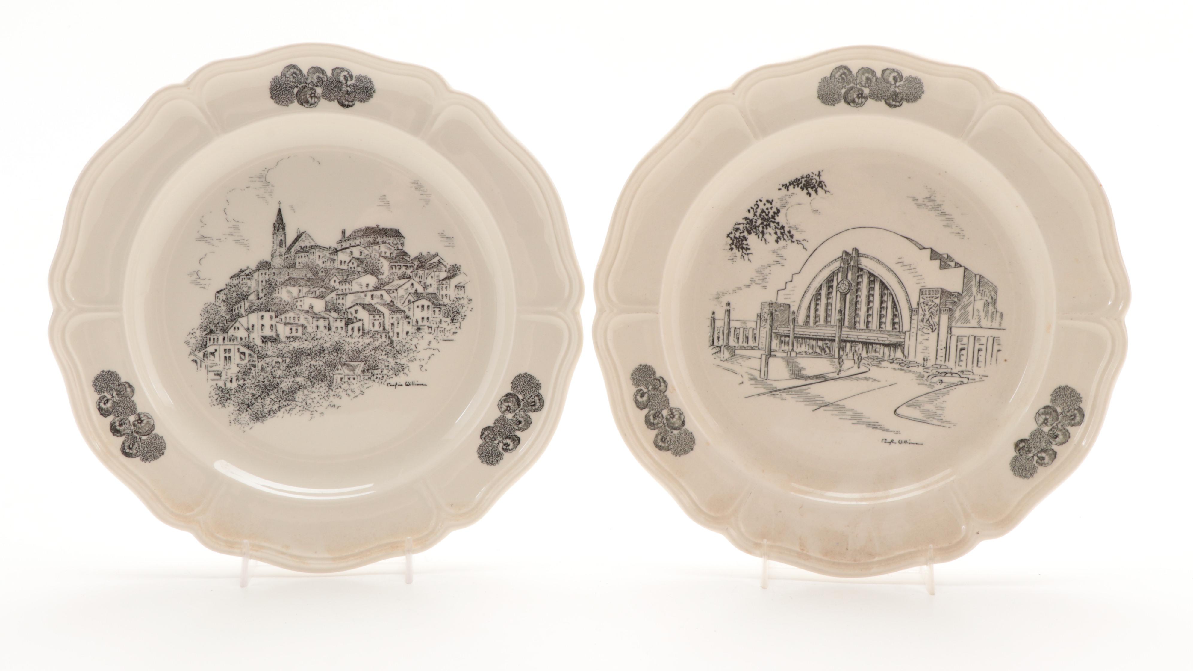 Caroline Williams for Wedgwood of Etruria Cincinnati Landmarks Collector Plates