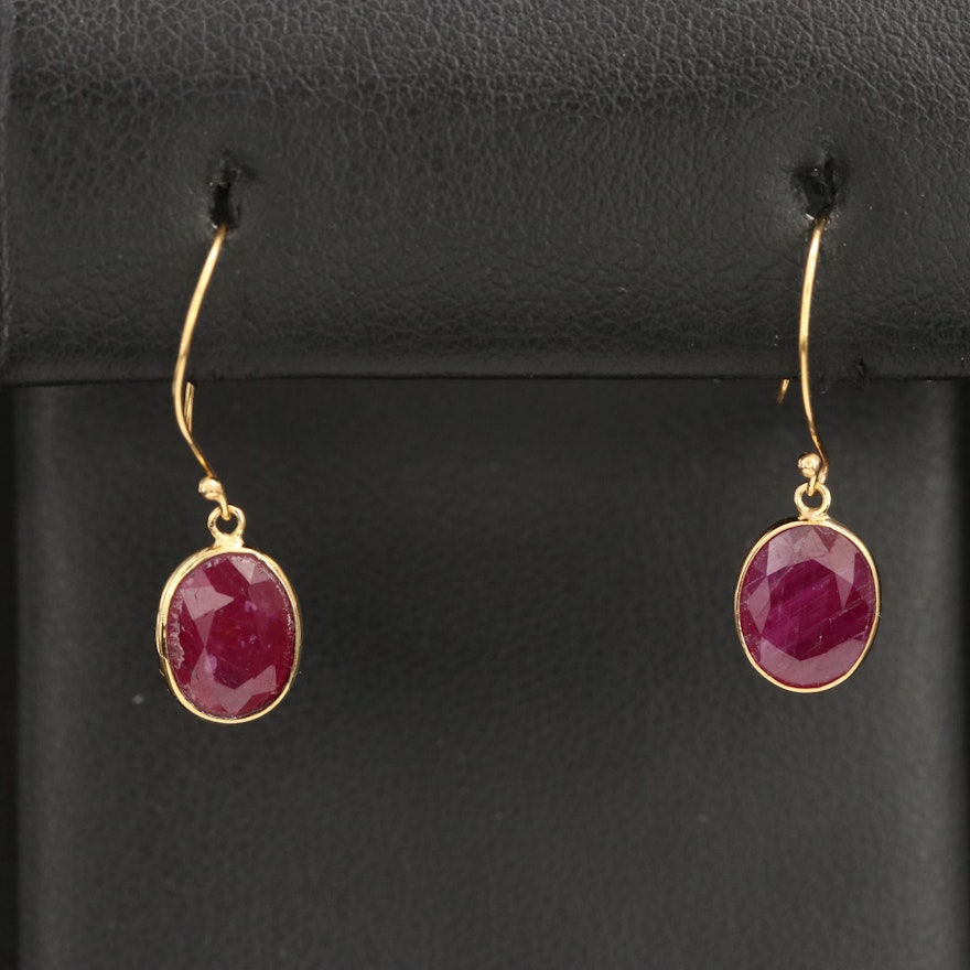 14K Ruby Earrings