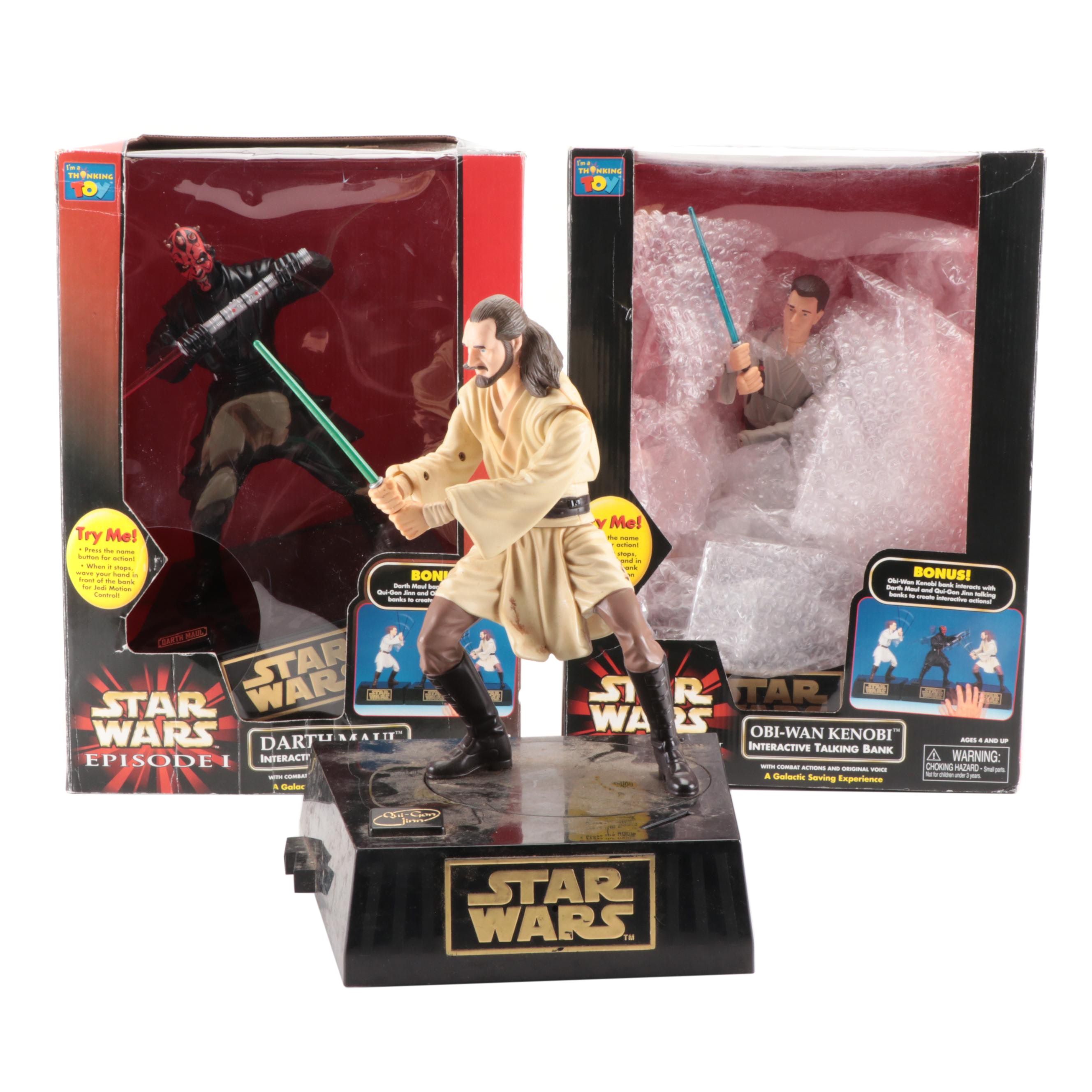Qui-Gon Jinn, Obi-Wan Kenobi, and Darth Maul Interactive Talking Banks