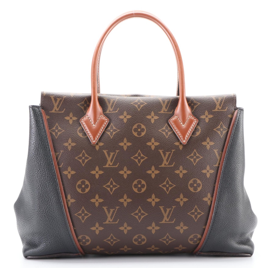 Louis Vuitton W PM Tote Bag in Monogram Canvas and Bicolor Leather with Box