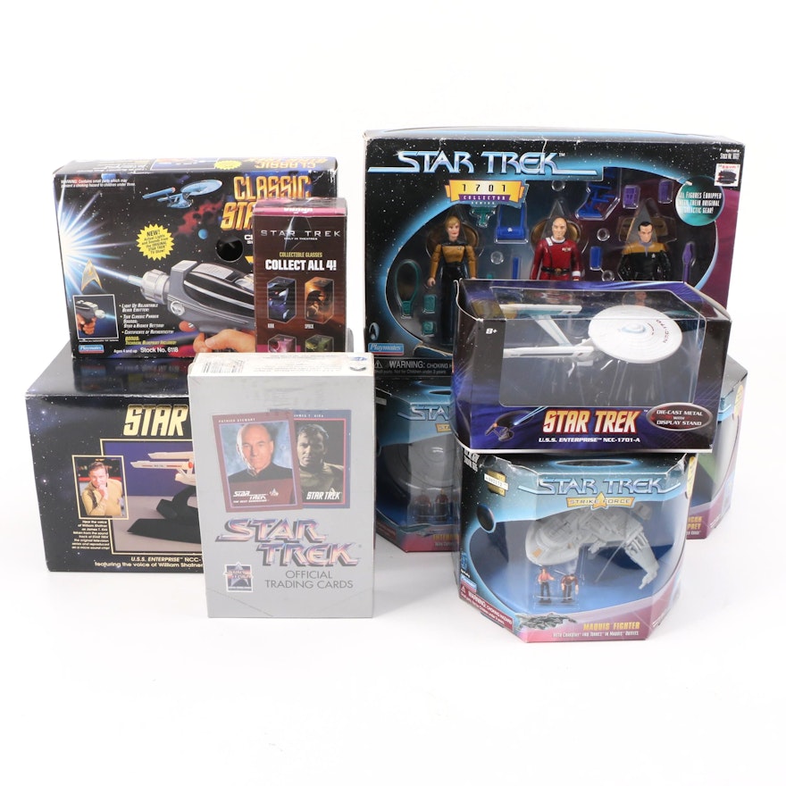 Star Trek Collectible Action Figures, Trading Cards, and Cup