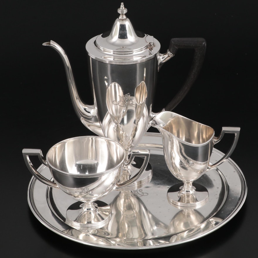 Tiffany & Co. "Hamilton" Sterling Silver Coffee Set, Early to Mid-20th Century