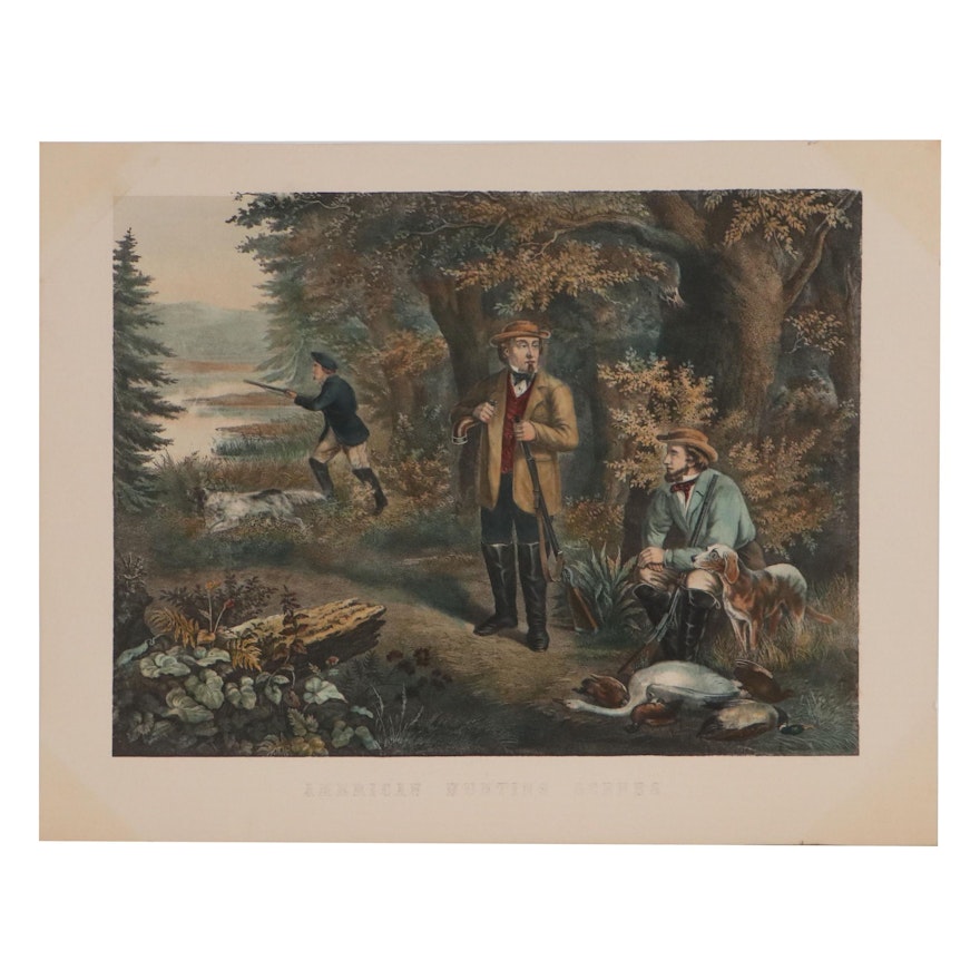 Lithograph "American Hunting Scenes"