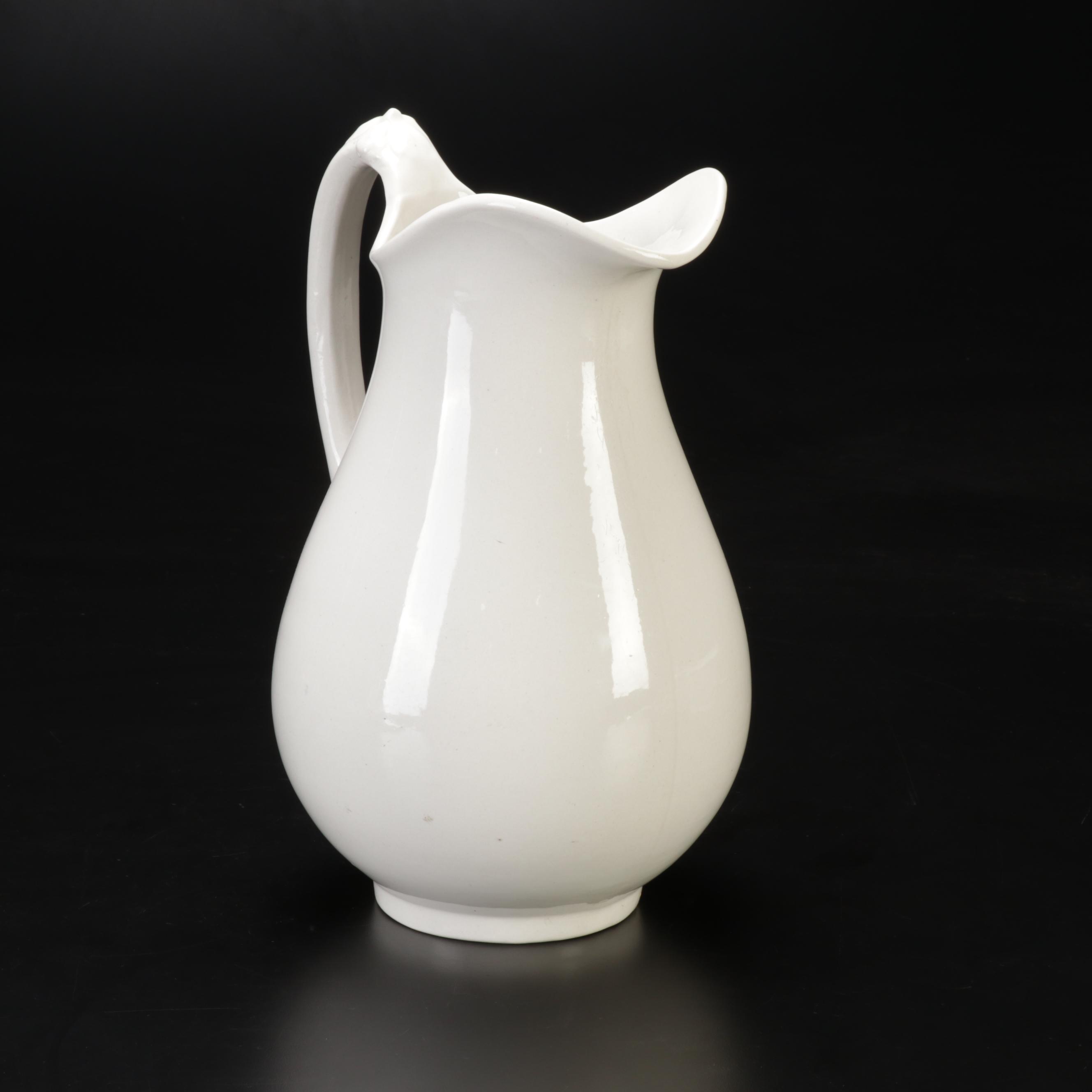 Homer Laughlin Ironstone Wash Basin and Pitcher, Early 20th Century