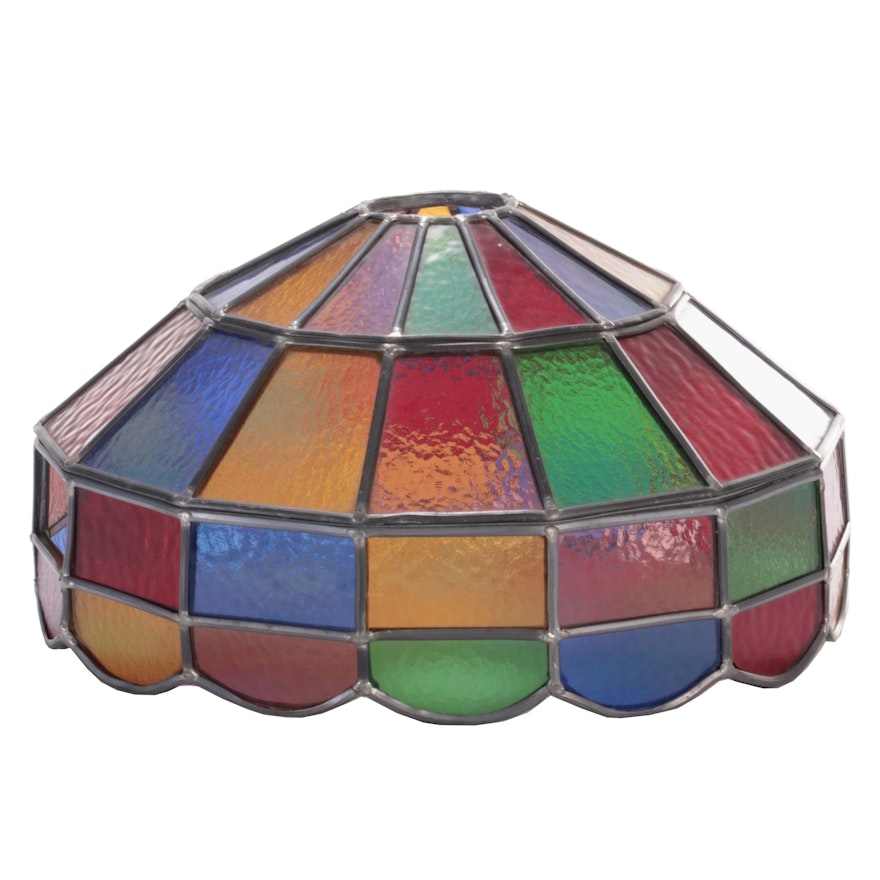 Multi-Color Geometric Panelled Glass Lamp Shade