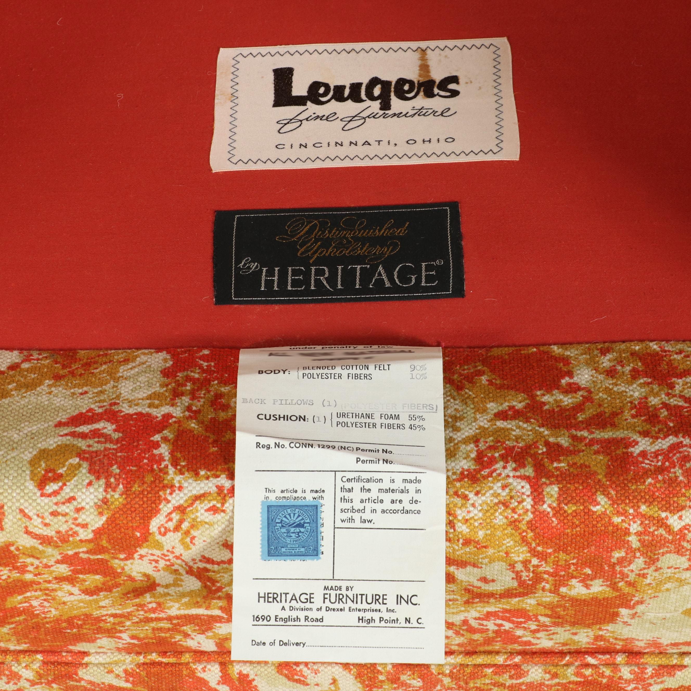 Pair of Drexel Heritage Modernist Custom-Upholstered Swivel Tub Chairs