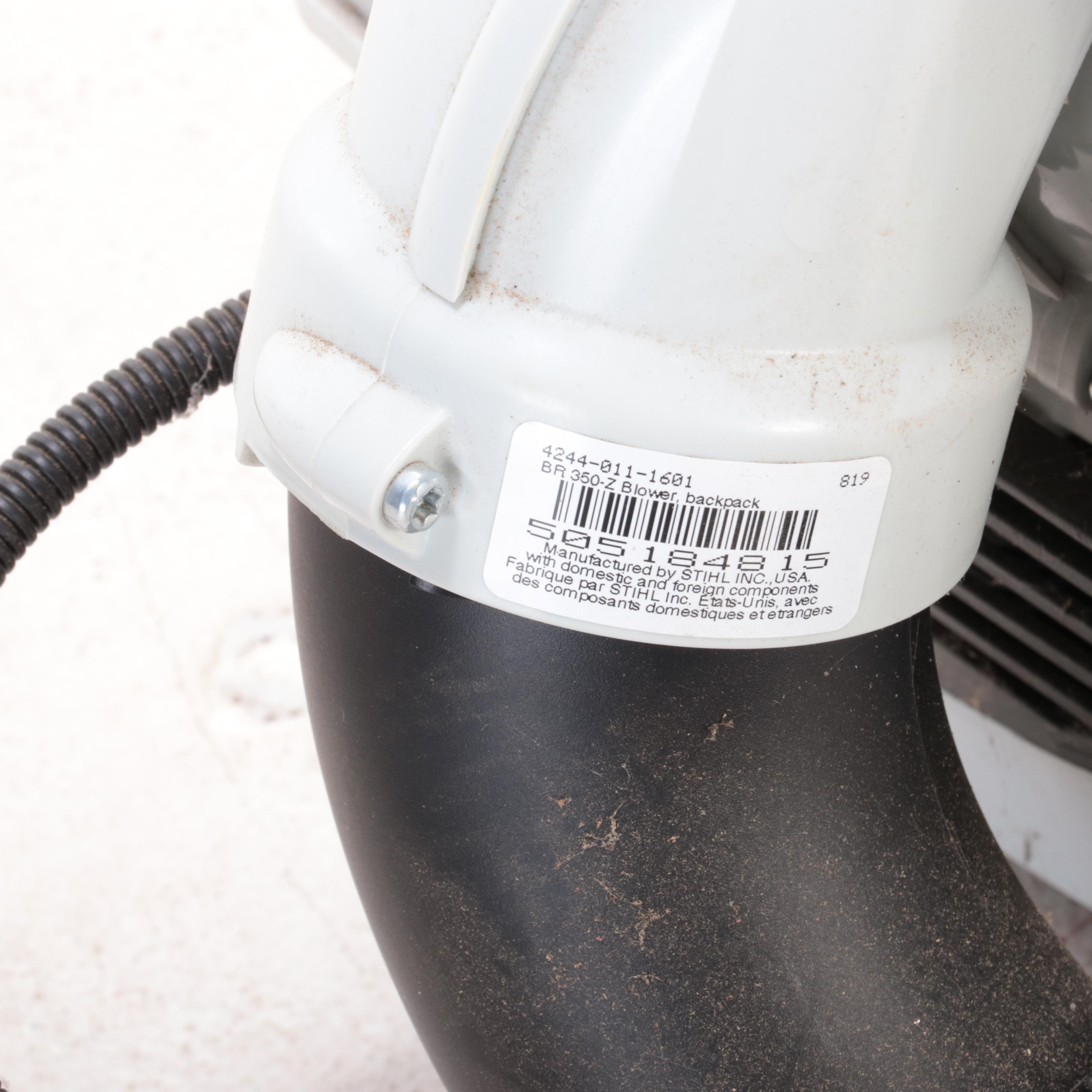 Stihl BR350 Backpack Blower with Gutter Cleaning Tubes