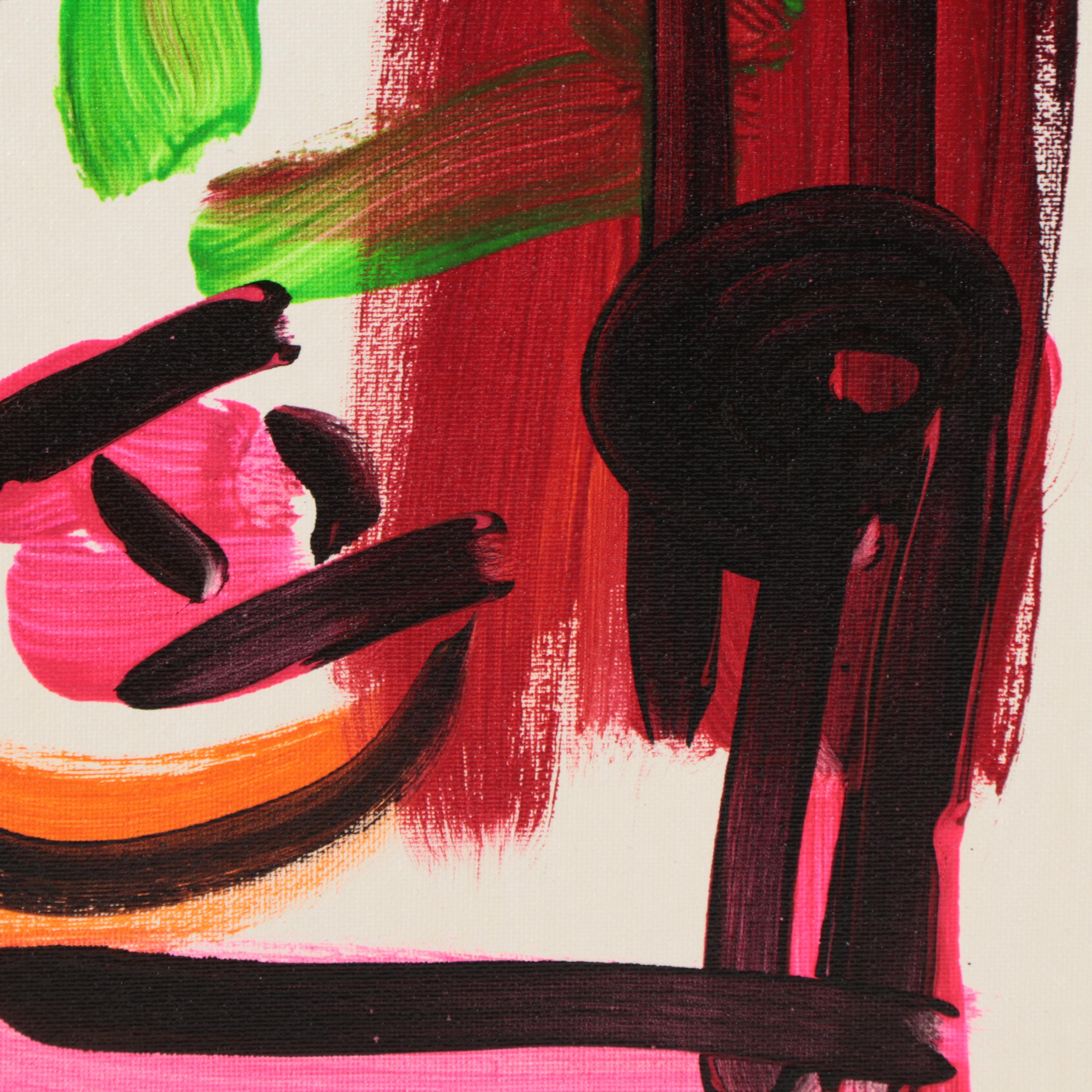 Peter Keil Abstract Portrait Acrylic Painting "My Friend Pablo Picasso"