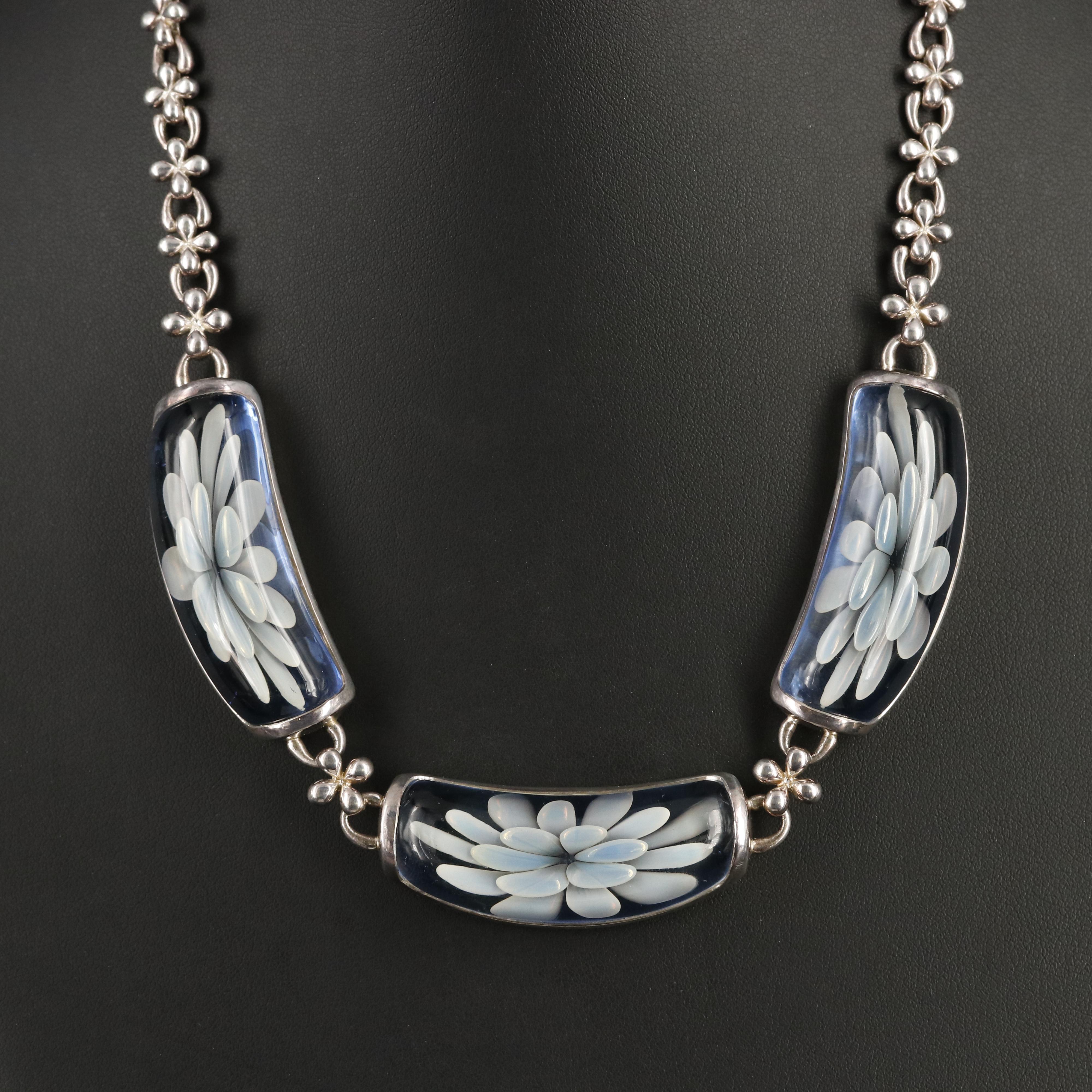 Cesar Palma Sterling Glass Necklace