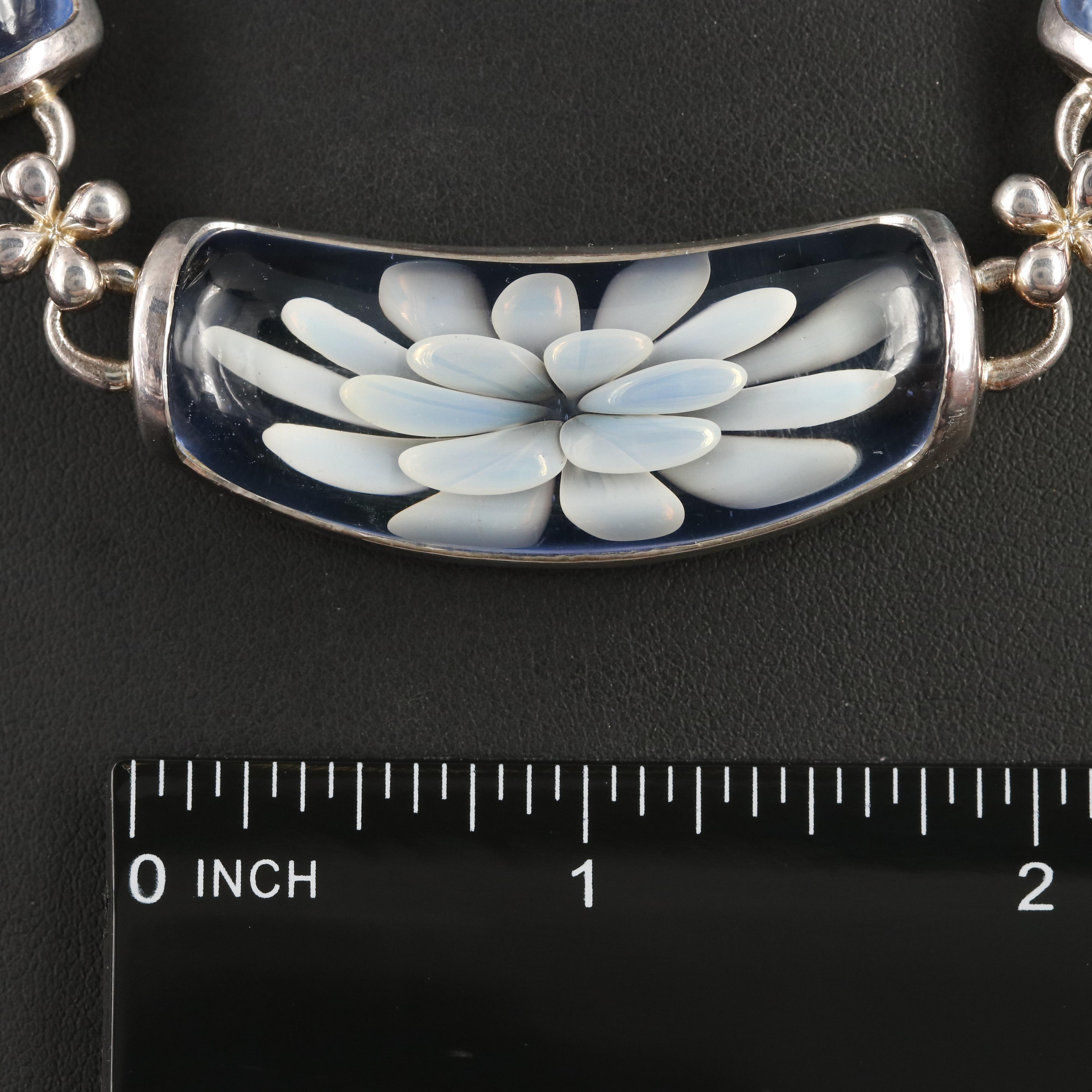 Cesar Palma Sterling Glass Necklace