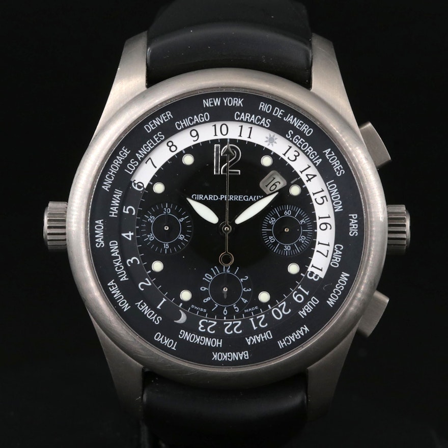 Girard Perregaux World Timer Chronograph Wristwatch