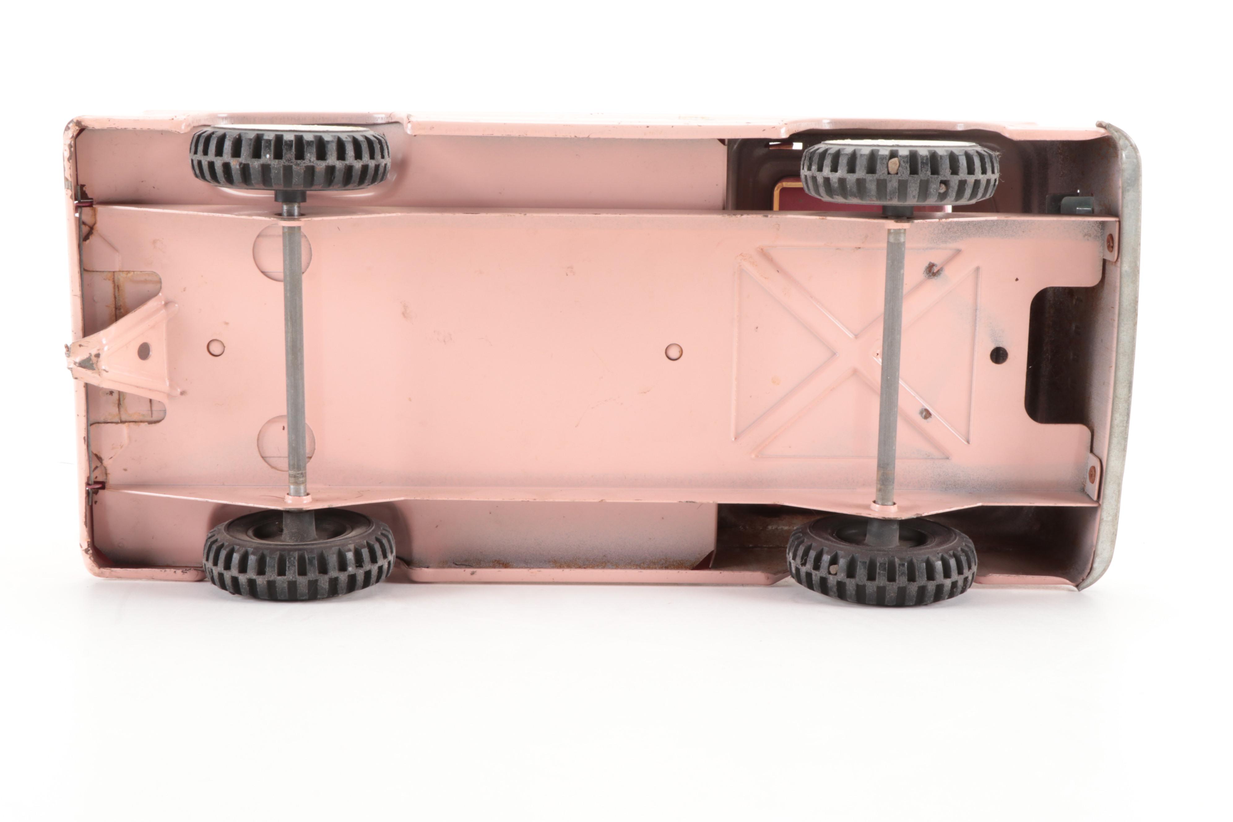 Nylint Pressed Steel Kennel and Pickup Trucks with Structo Scout Wagon