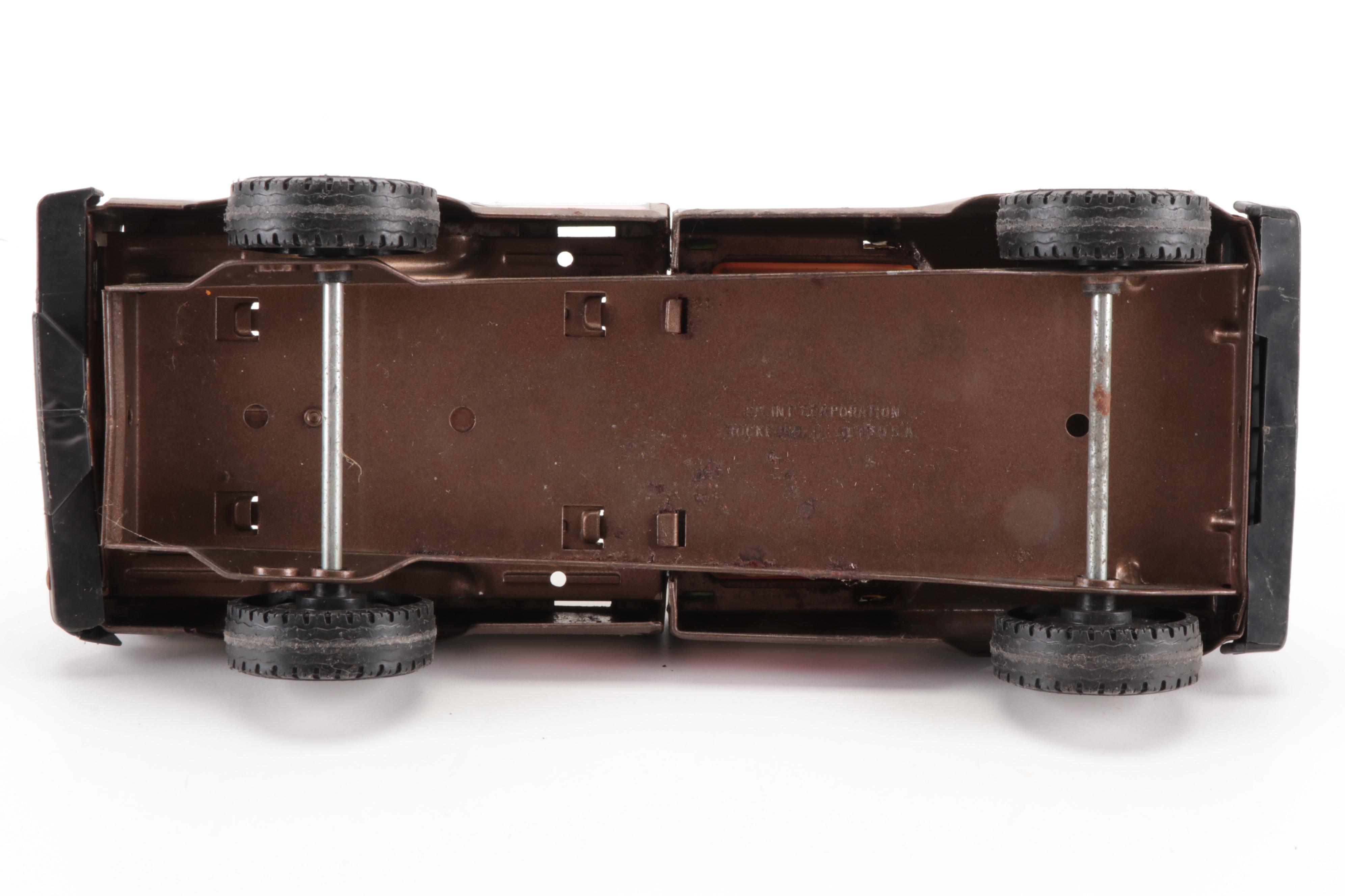 Nylint Pressed Steel Kennel and Pickup Trucks with Structo Scout Wagon