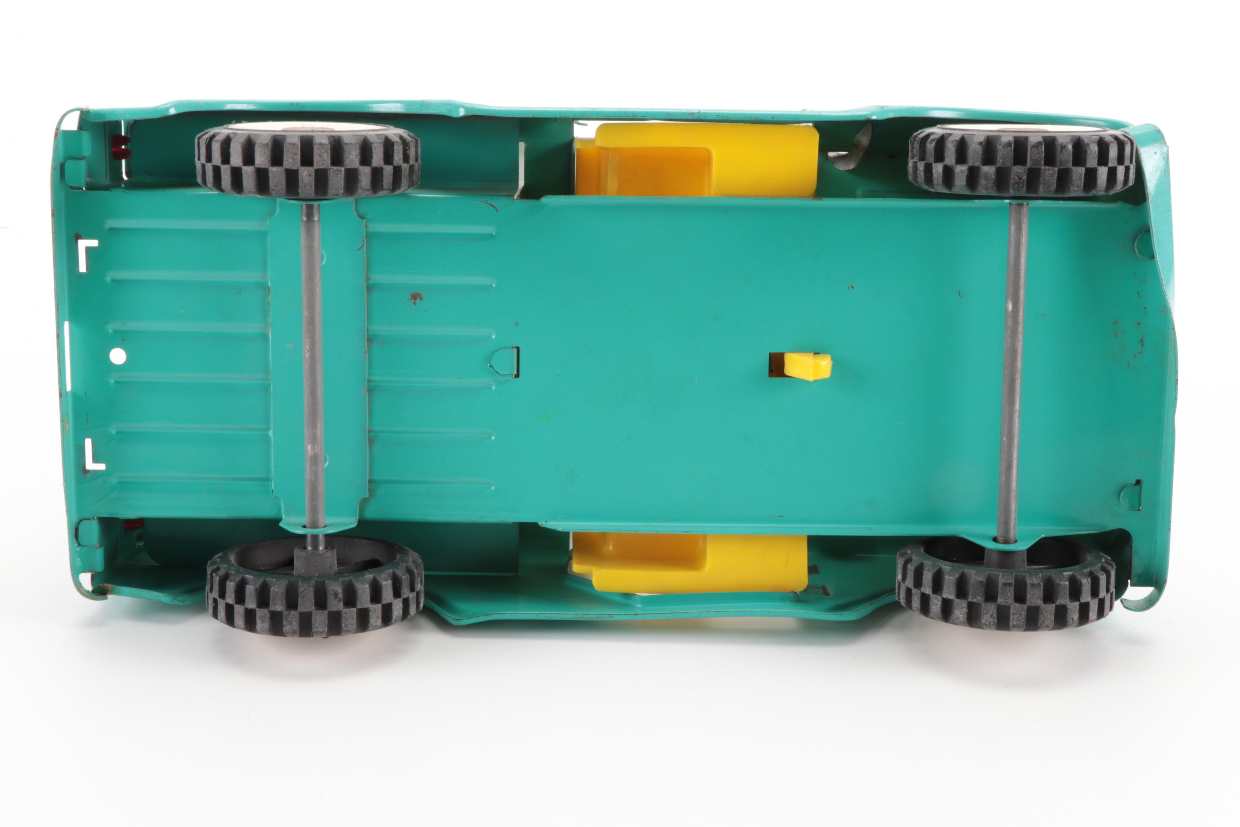 Nylint Pressed Steel Kennel and Pickup Trucks with Structo Scout Wagon