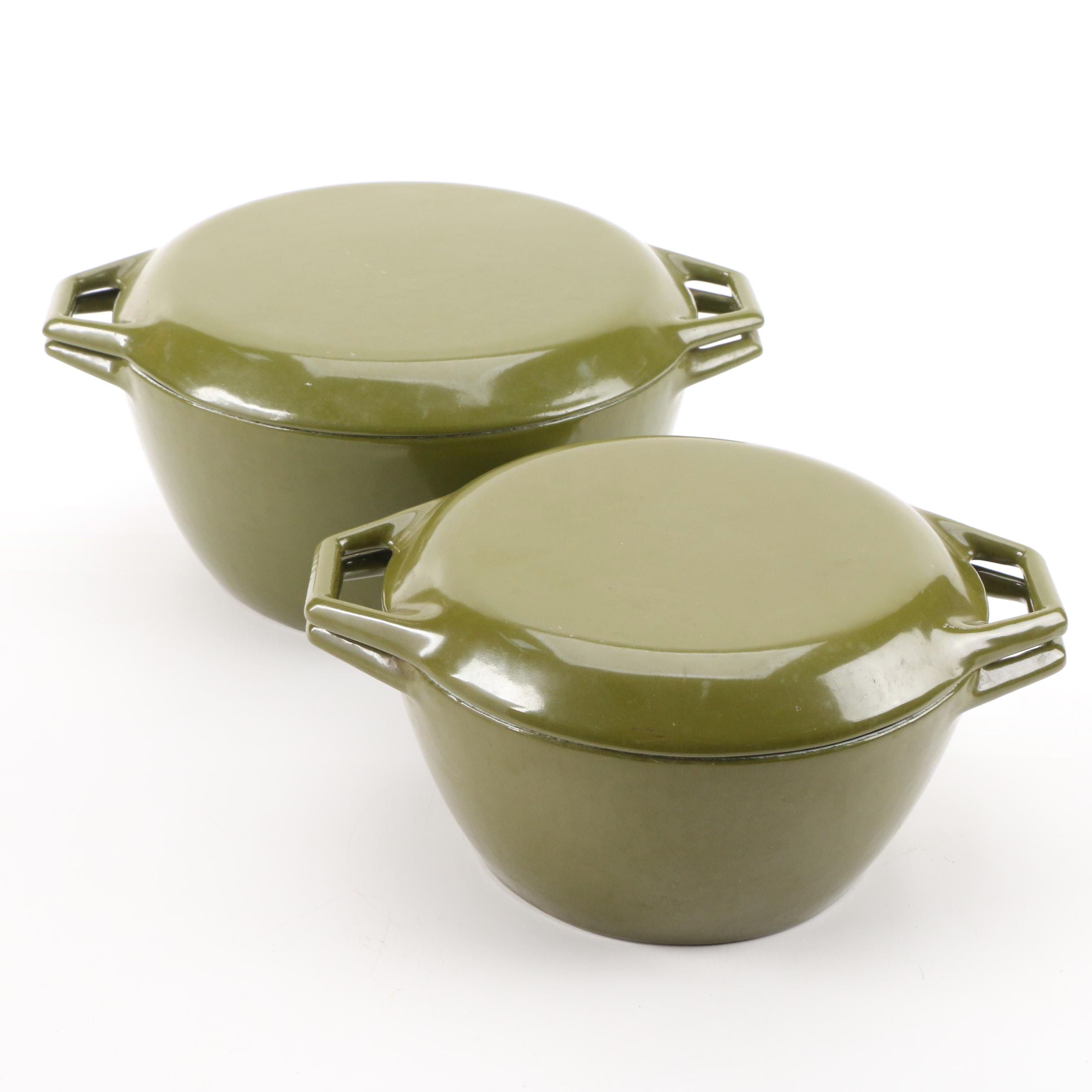 Copco Danish Modern Green Enameled Dutch Ovens