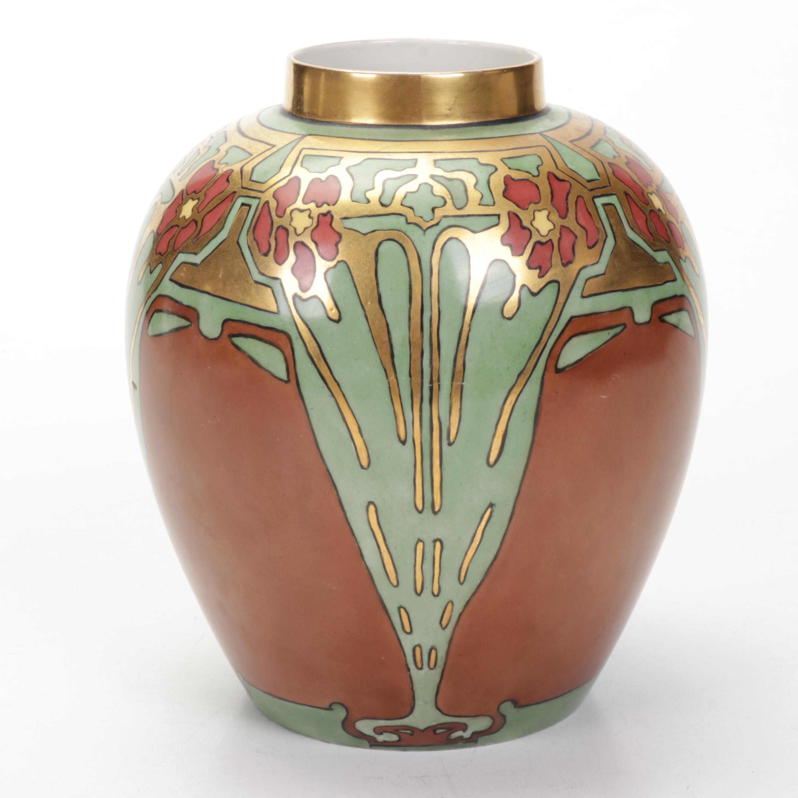 Willets Belleek Art Nouveau Porcelain Vase, 1909