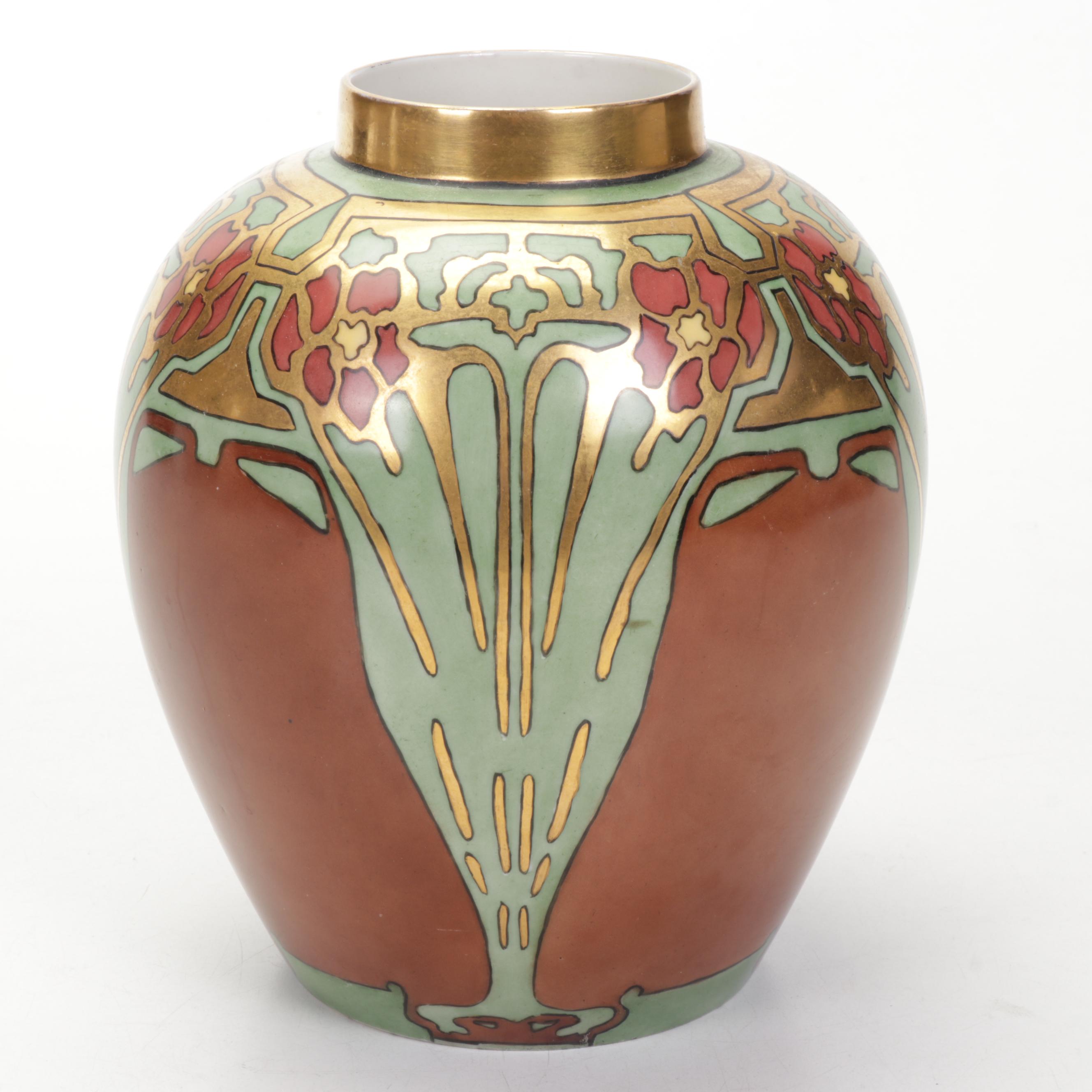 Willets Belleek Art Nouveau Porcelain Vase, 1909