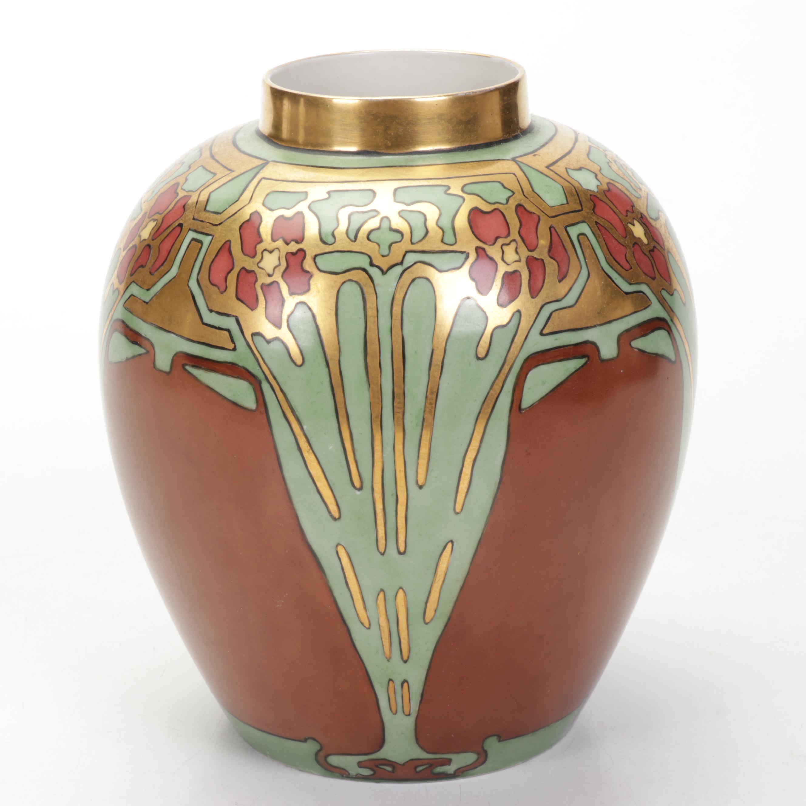 Willets Belleek Art Nouveau Porcelain Vase, 1909