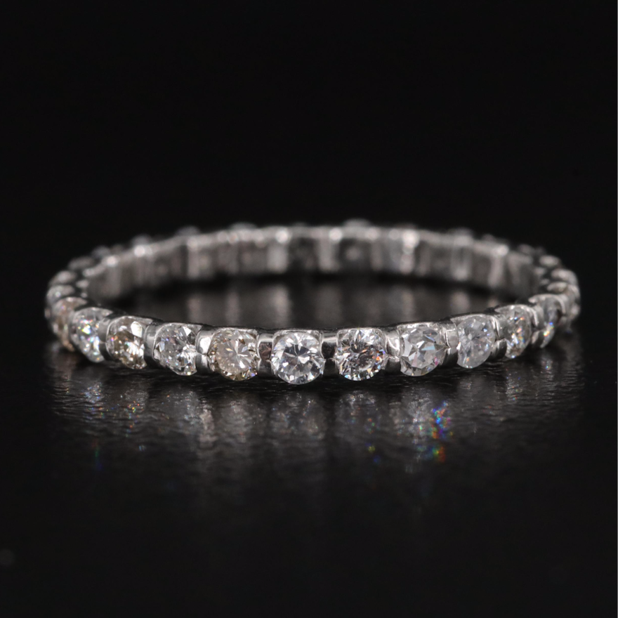 Platinum 0.77 CTW Diamond Eternity Band