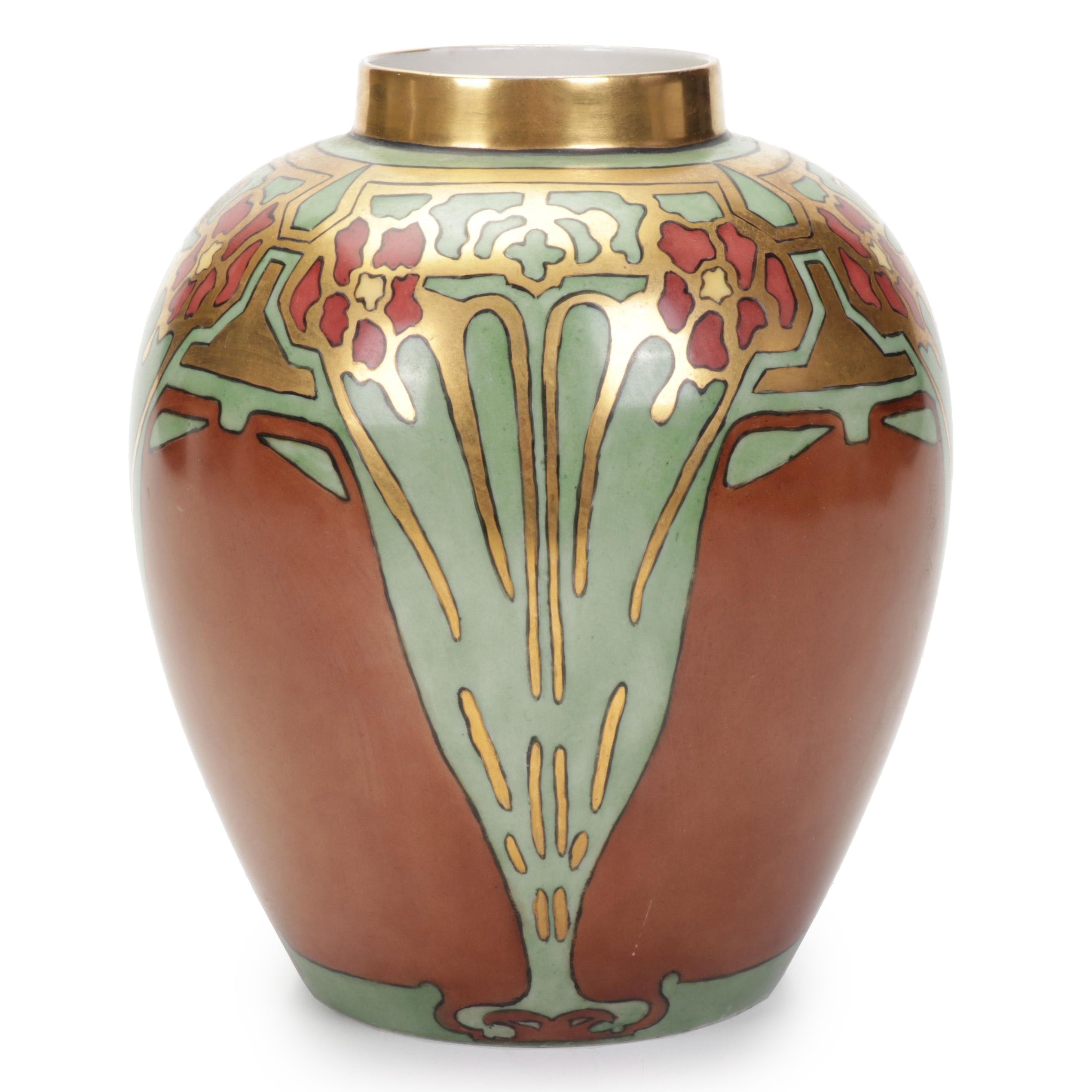 Willets Belleek Art Nouveau Porcelain Vase, 1909
