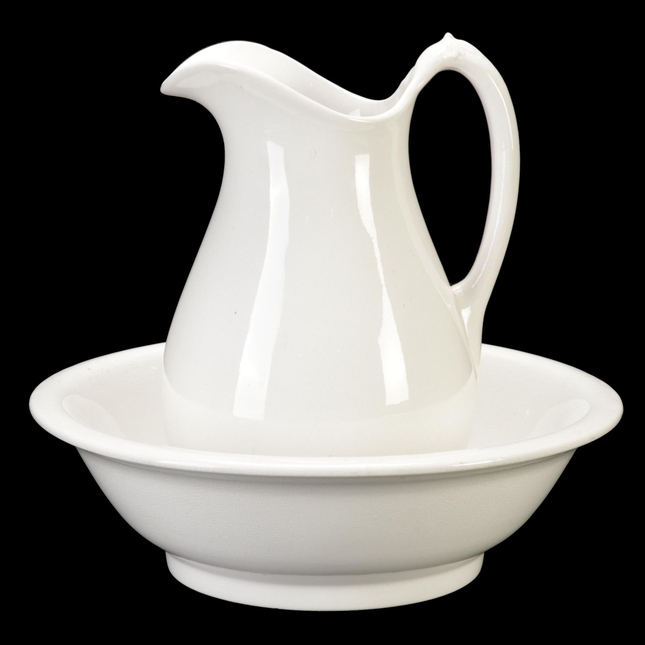 Homer Laughlin Ironstone Wash Basin and Pitcher, Early 20th Century