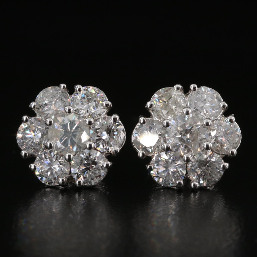 14K 4.83 CTW Diamond Stud Earrings