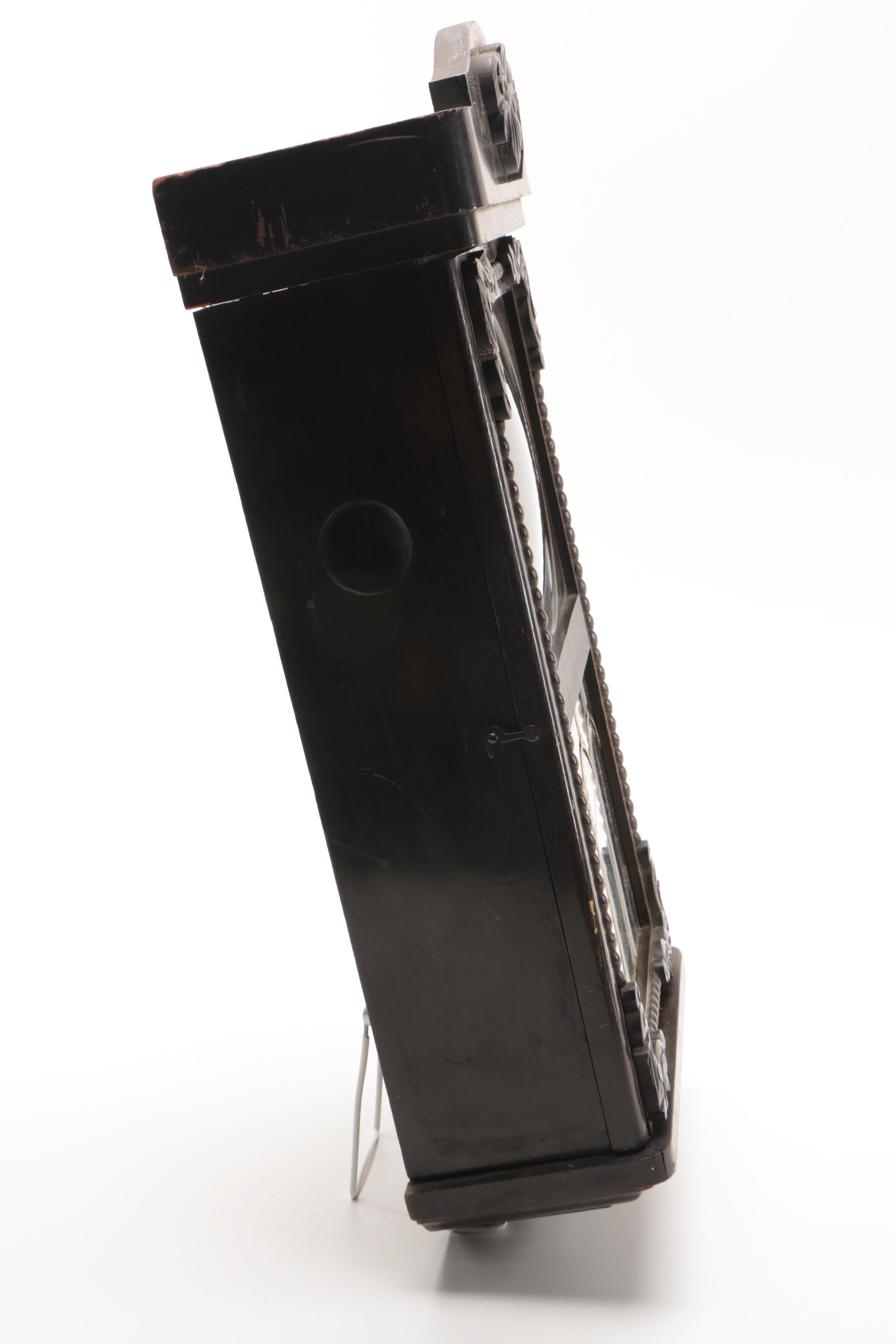 Meiji Clock Co. Victorian Style Wood Cased Wall Clock, 20th Century