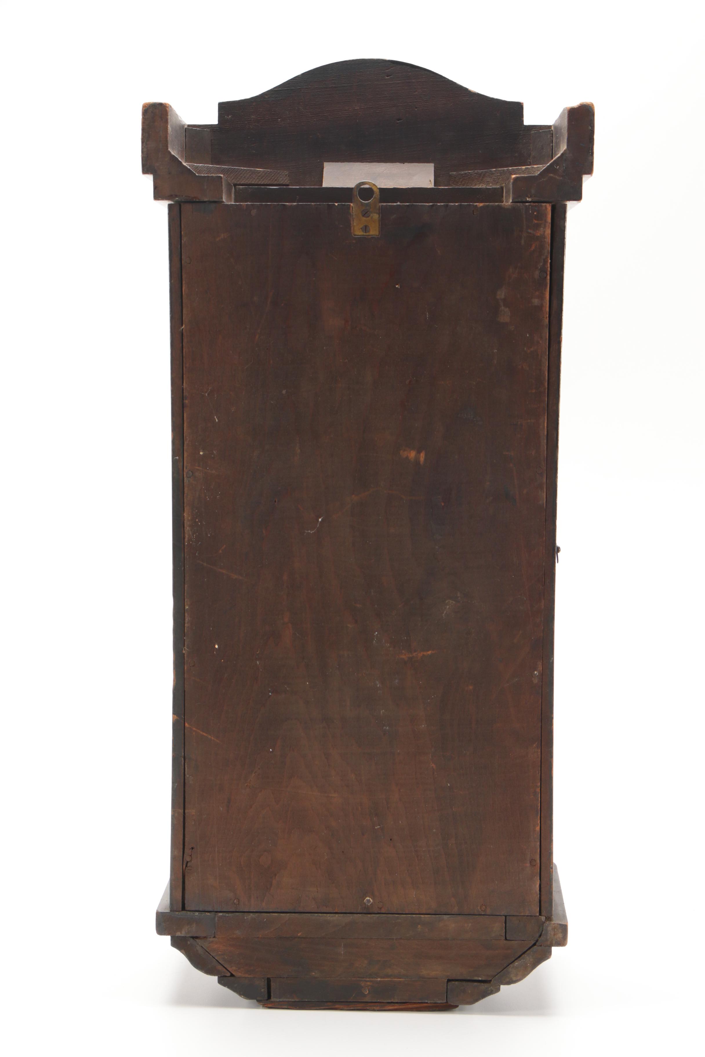 Meiji Clock Co. Victorian Style Wood Cased Wall Clock, 20th Century