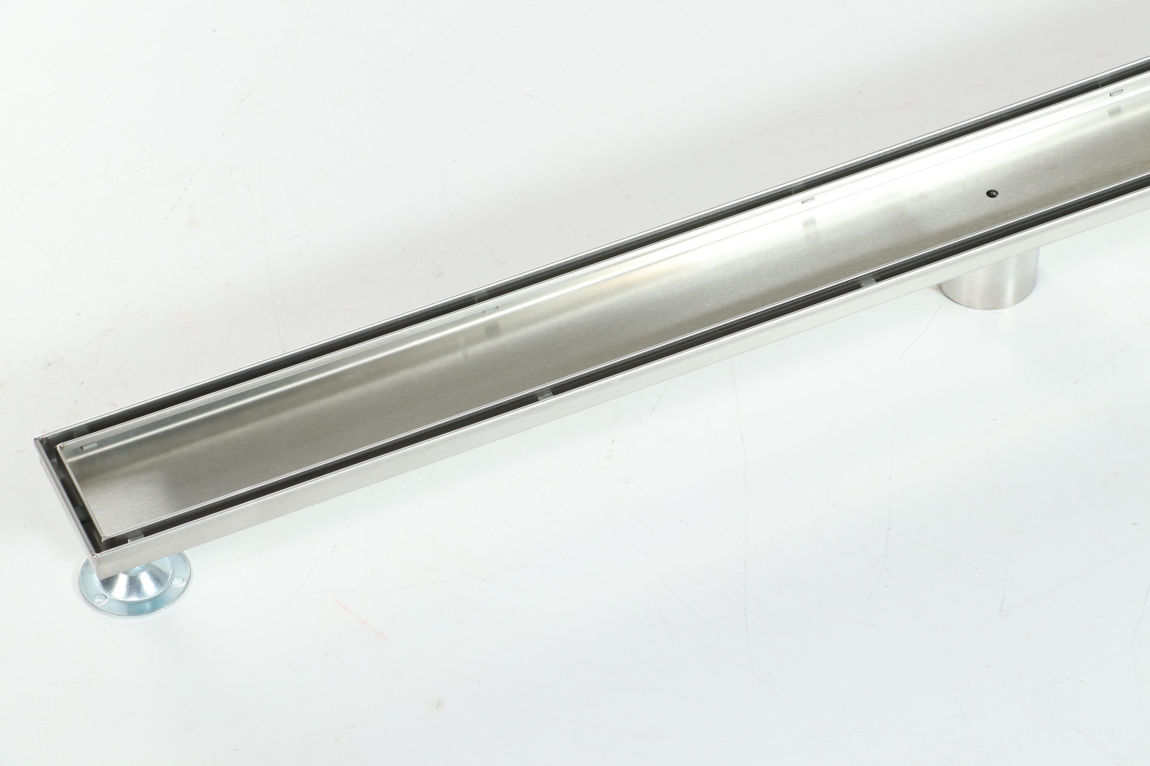 Brushed Stainless Steel Finish 40" Linear Tile-In Shower Drain