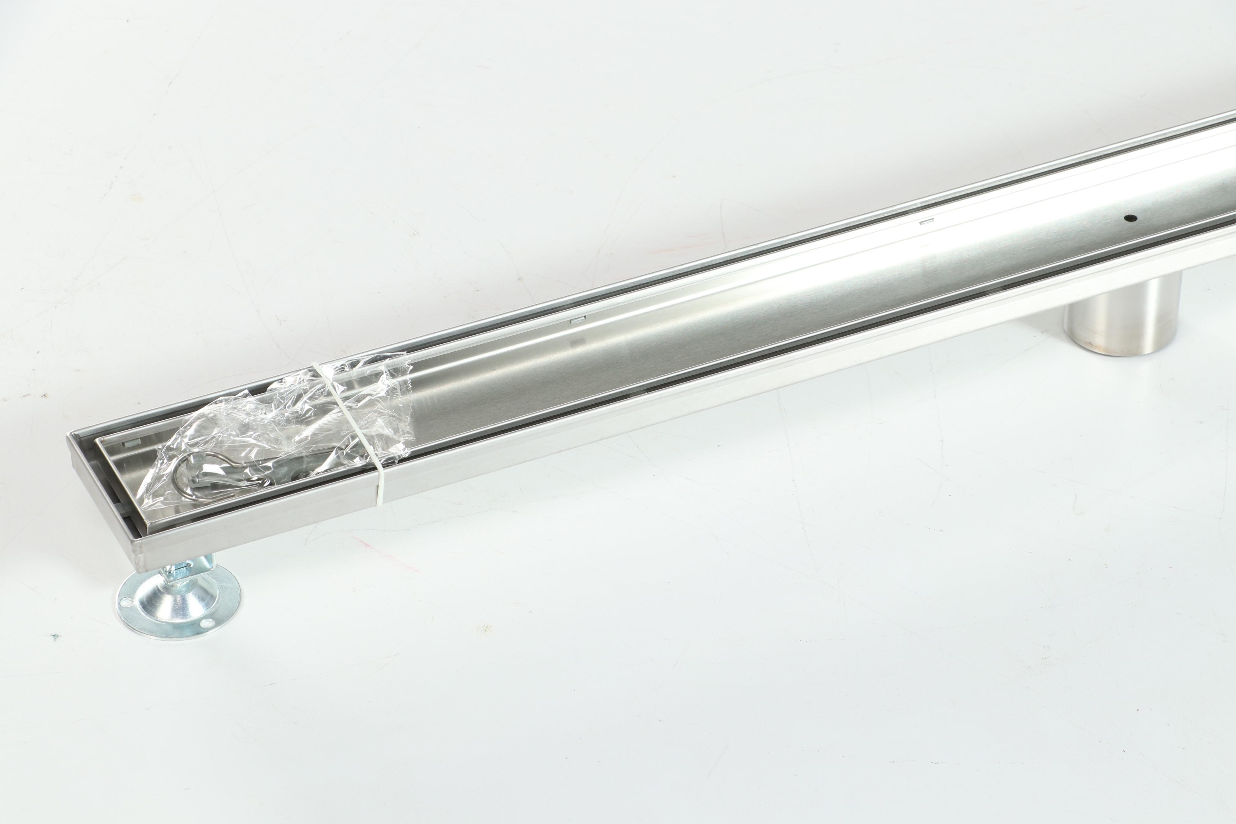 Brushed Stainless Steel 40" Linear Tile-In Shower Drain