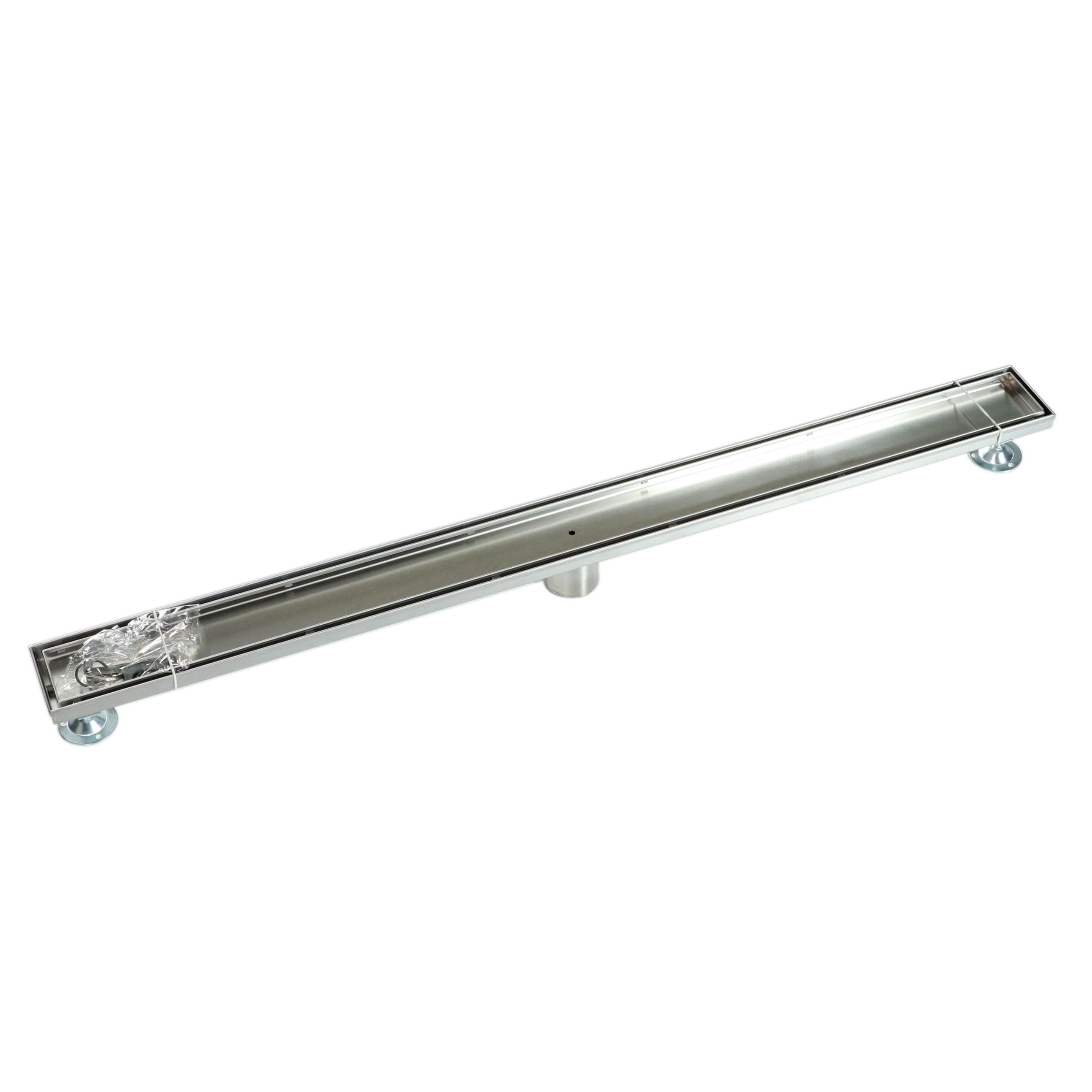 Brushed Stainless Steel 40" Linear Tile-In Shower Drain