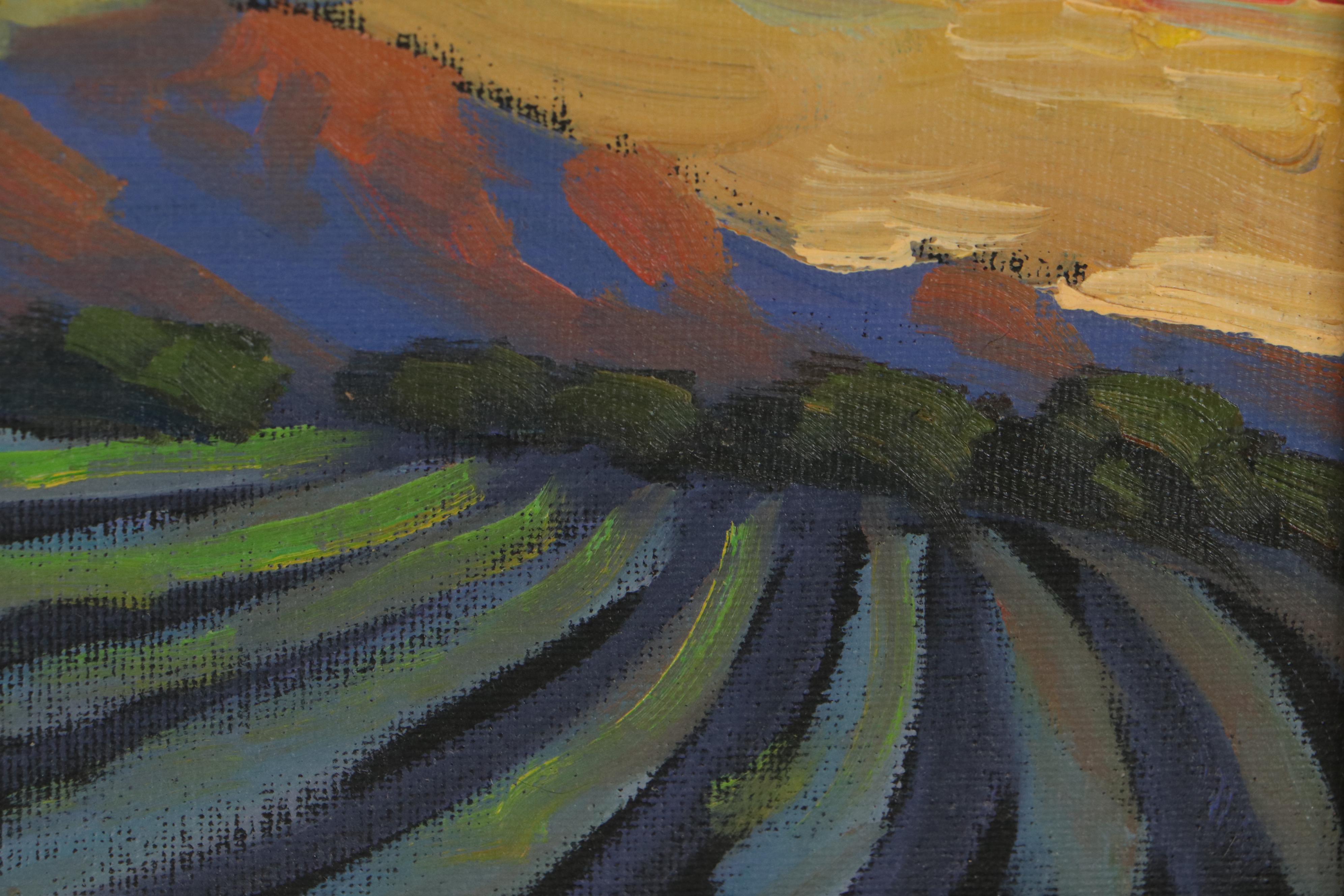 William Hawkins Sunset Landscape Oil Painting